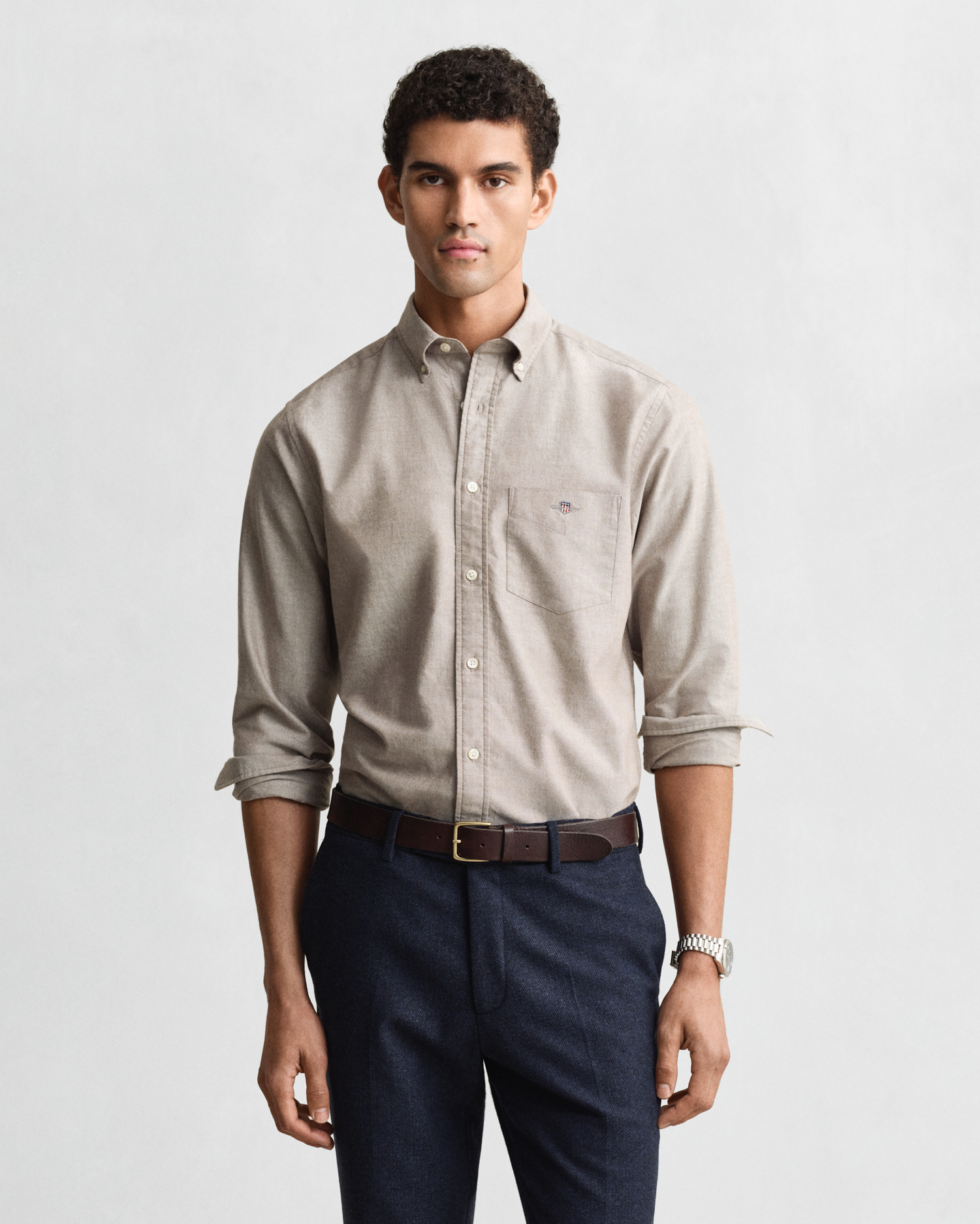 Gant Men's Brown Regular Fit Classic Oxford Shirt (Xxl) Mahogany