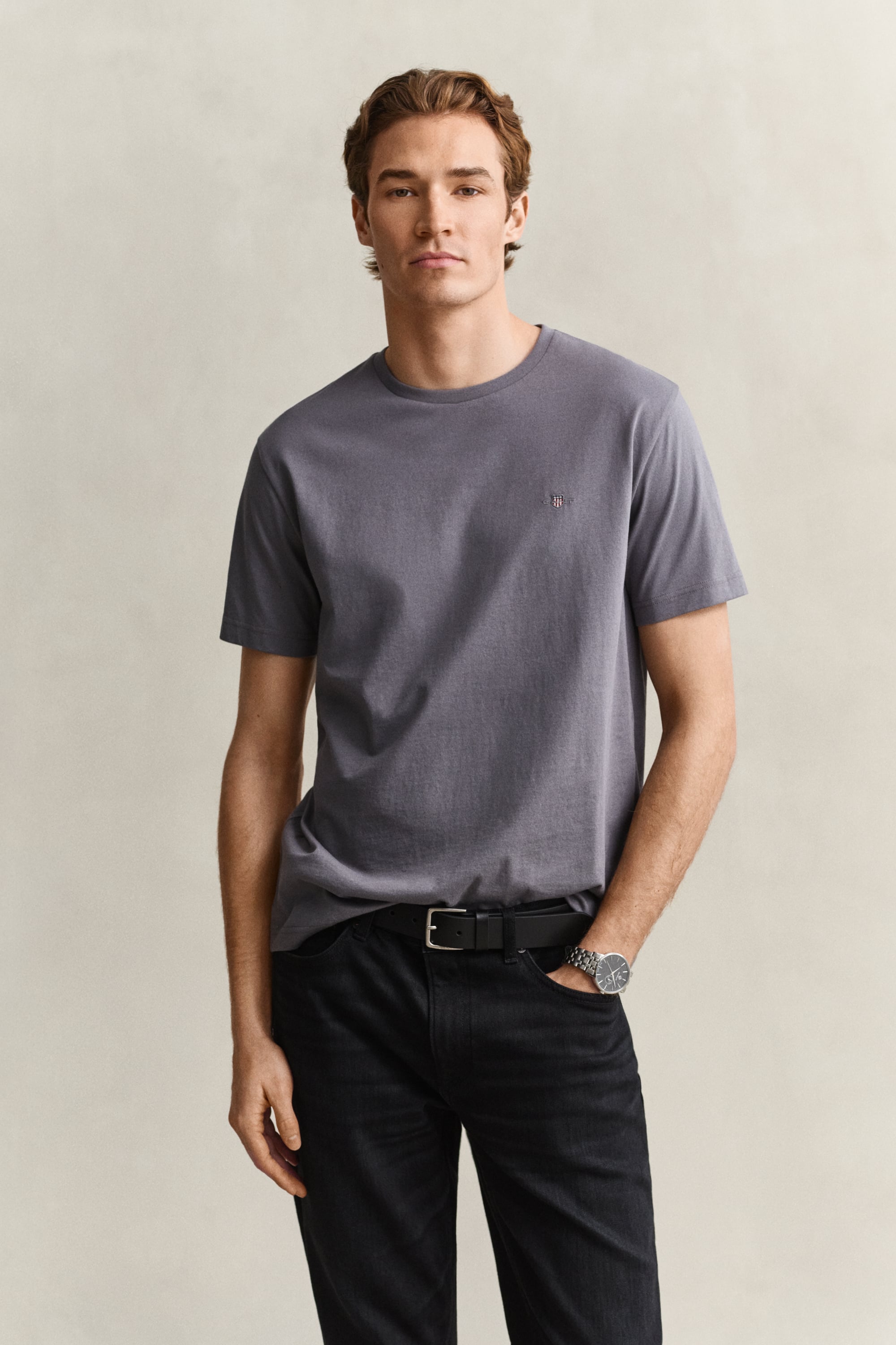 Gant Men's Mid Grey Regular Fit Shield T-Shirt (Xxxl)