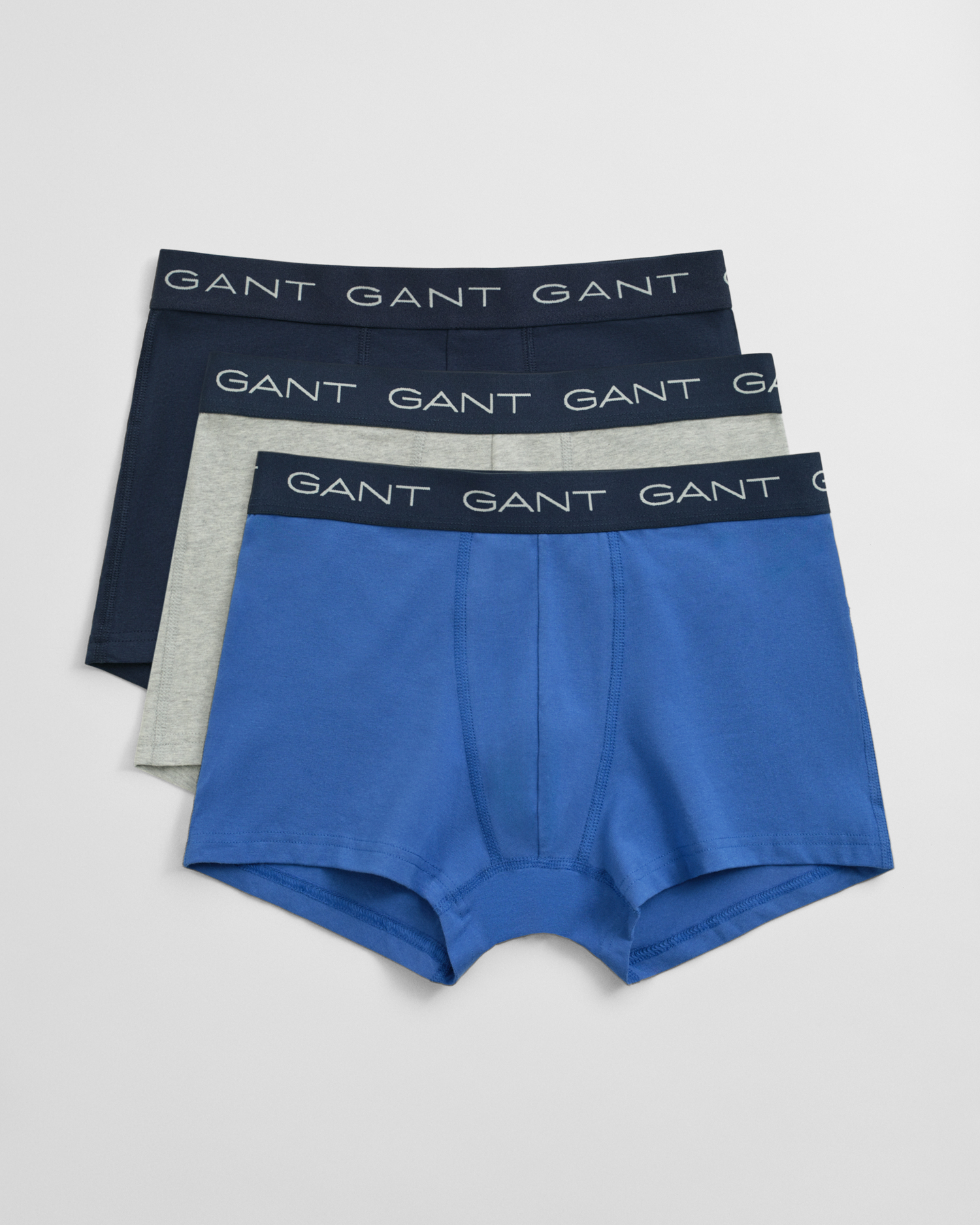 Gant Men's Blue 3-Pack Trunks (S) Small
