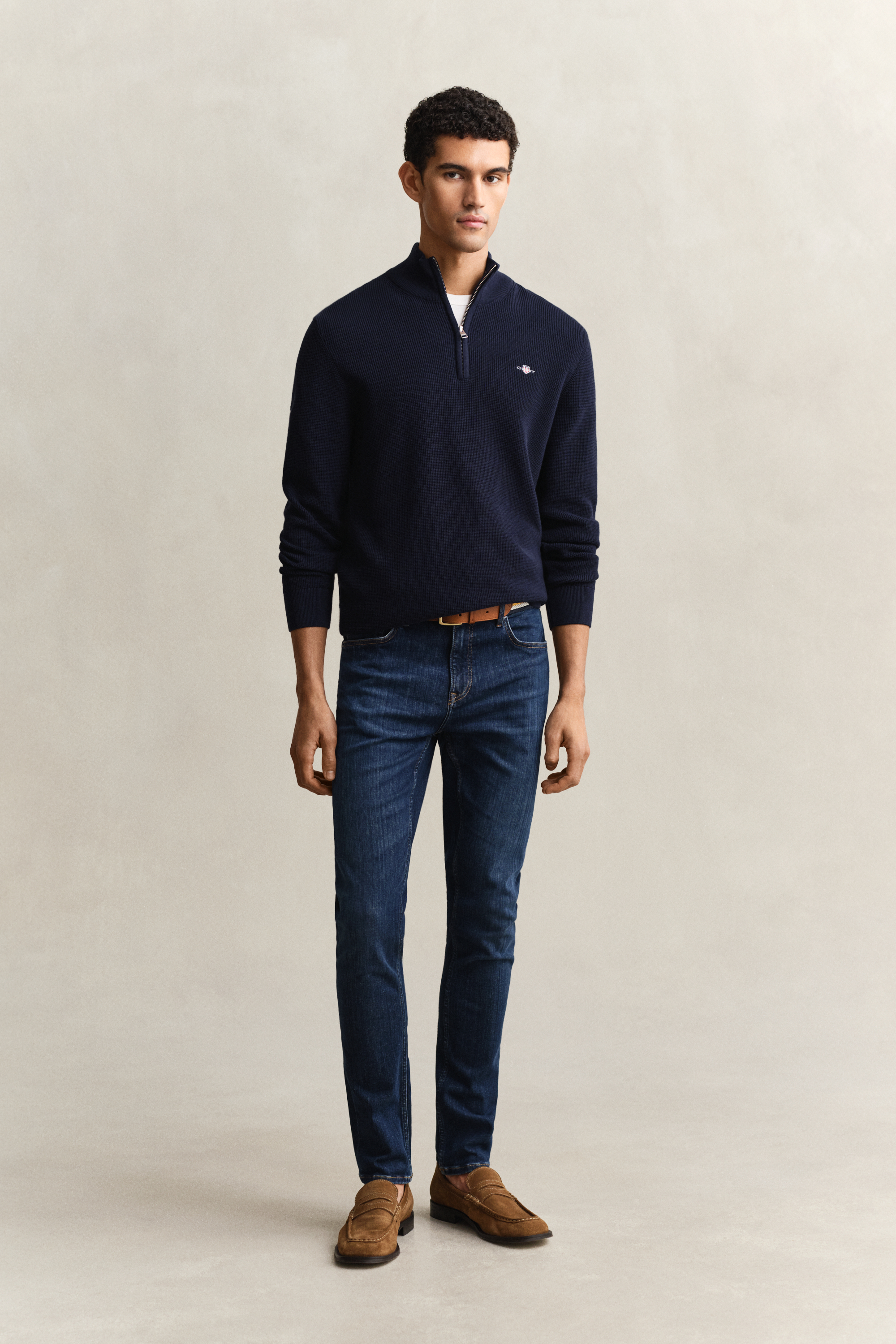 Gant Men's Blue Extra Slim Active Recover Jeans (38/34) Mid Worn In