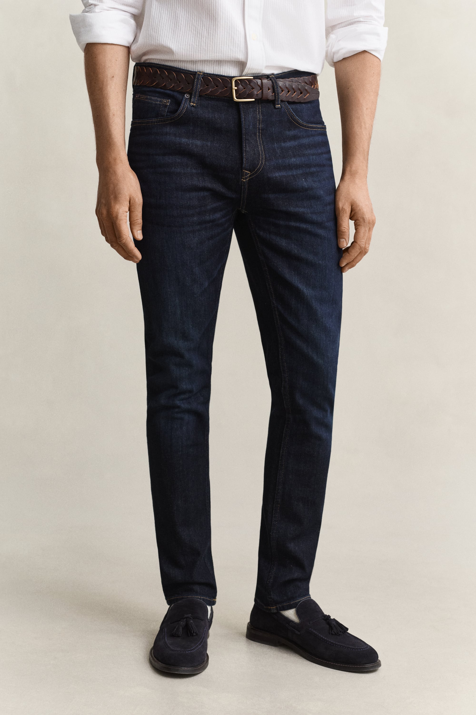 Gant - Men's Slim Fit Jeans - Navy - W36 L30 - Image 2