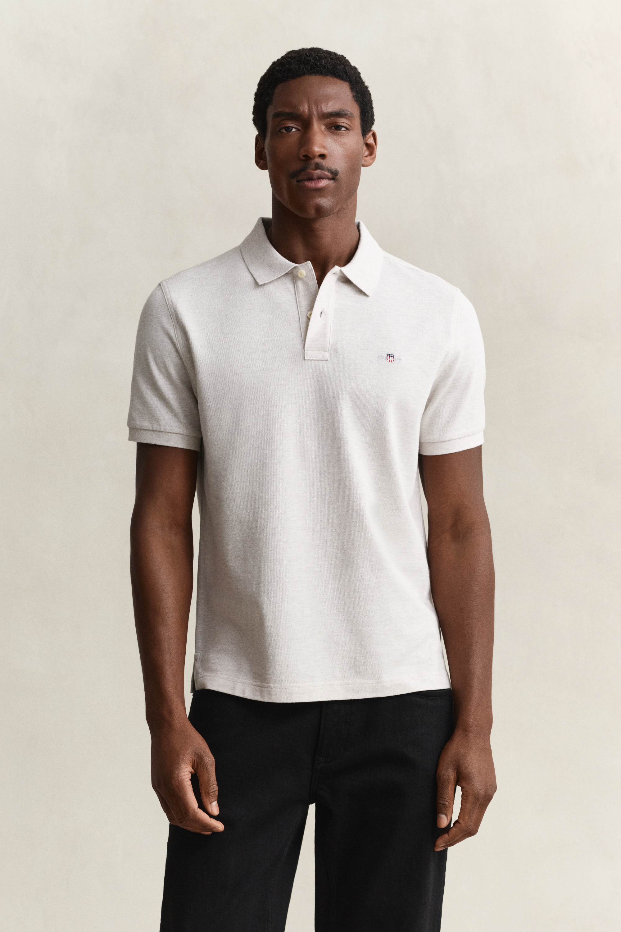 Gant Men's Glacier Melange Regular Fit Polo Shirt (M)