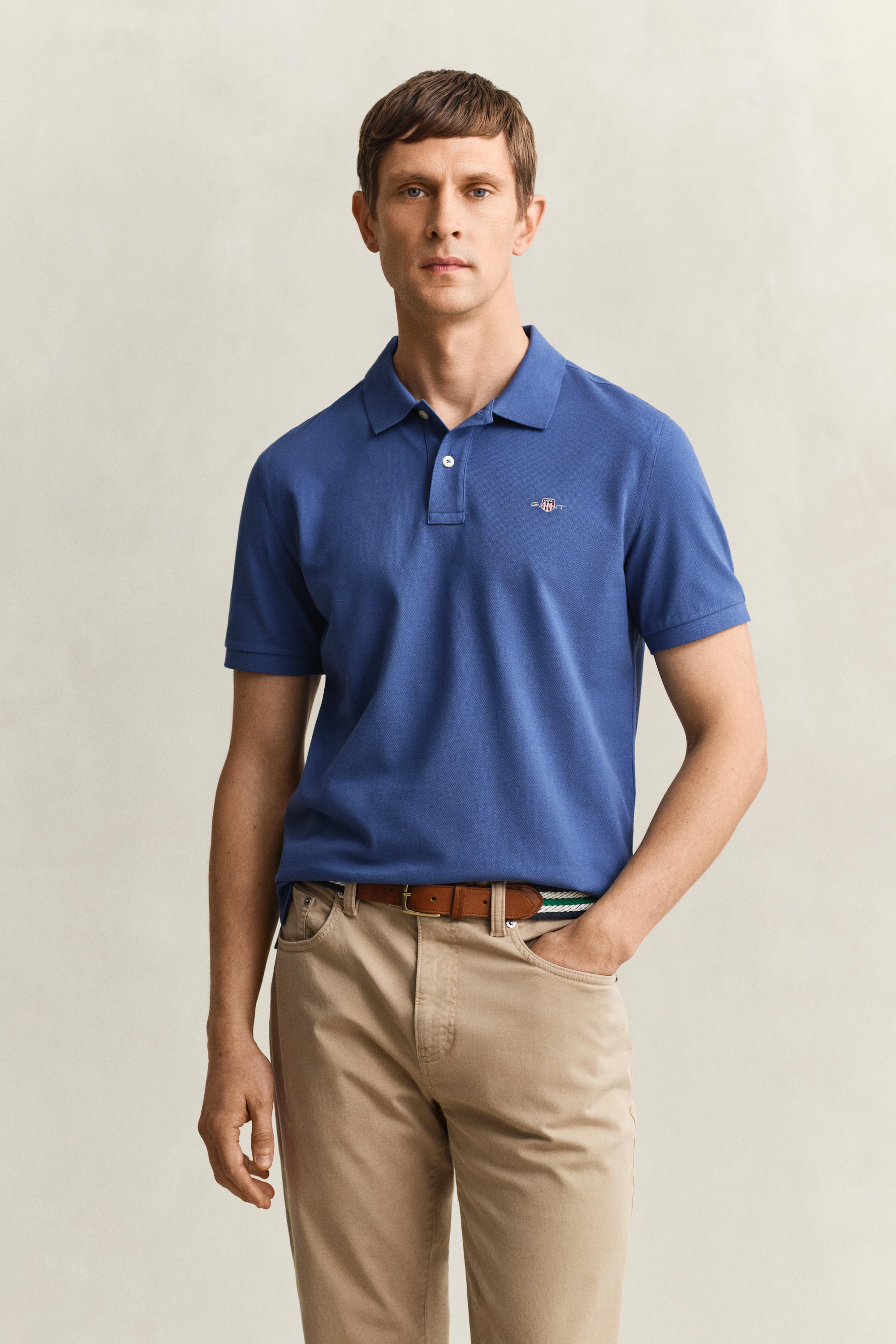 Gant Men's Vintage Blue Regular Fit Polo Shirt (Xl)
