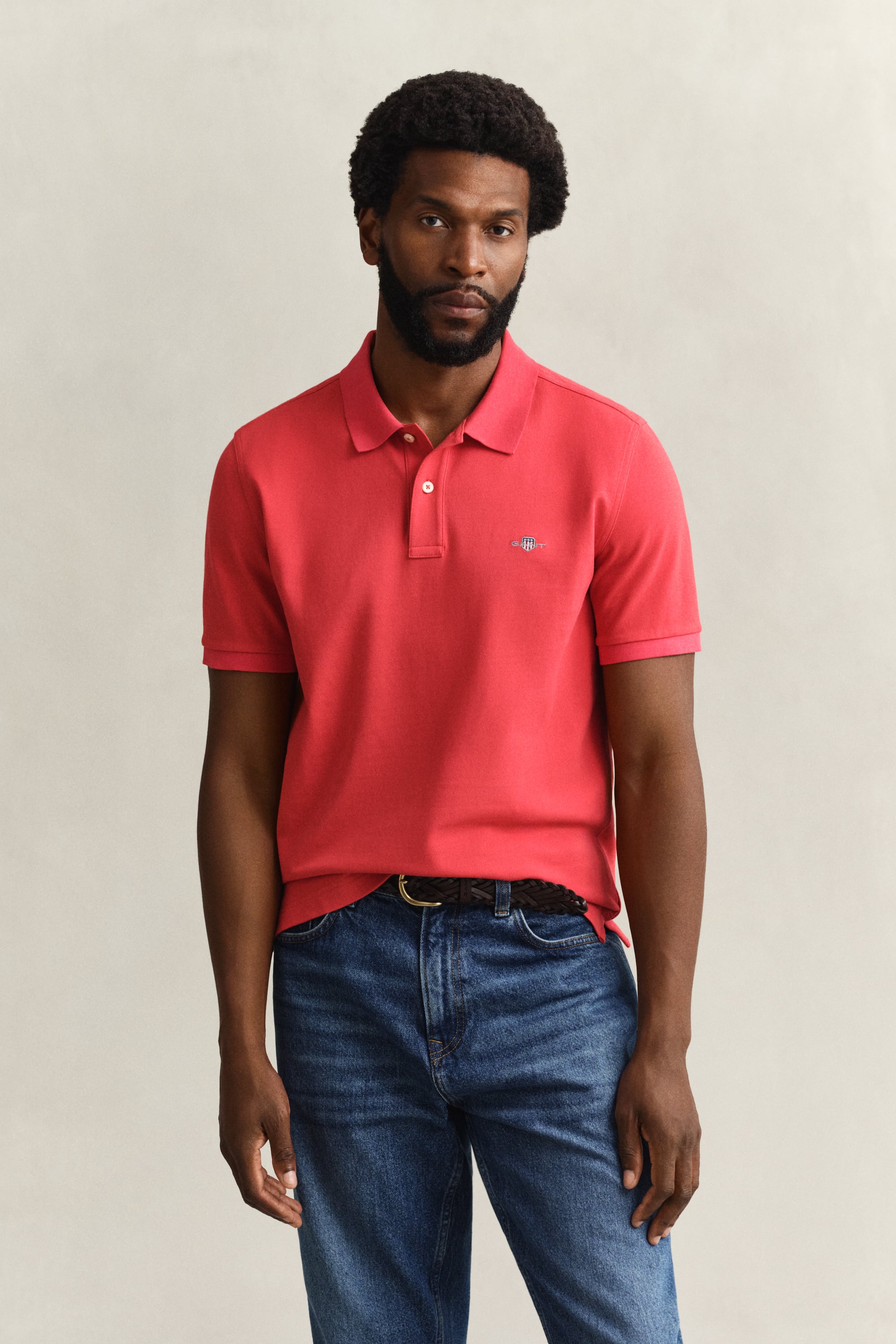 Gant Men's Rose Red Regular Fit Polo Shirt (Xl)