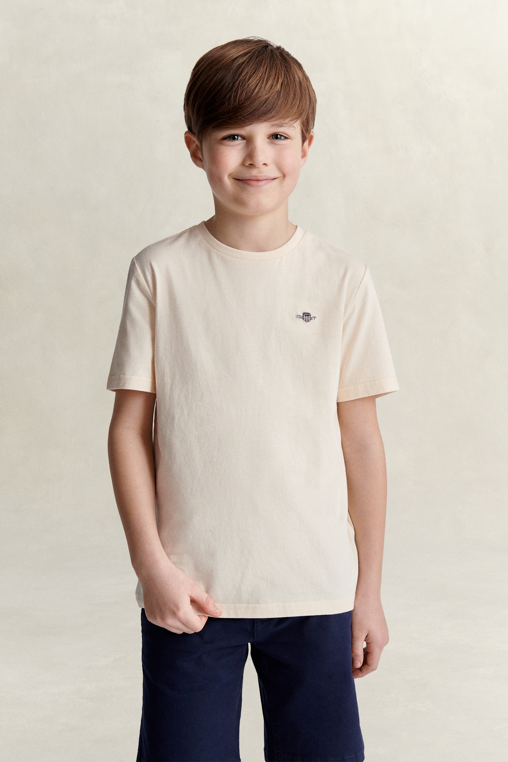 Gant Unisex Creamed White Teens Shield T-Shirt (122/128)