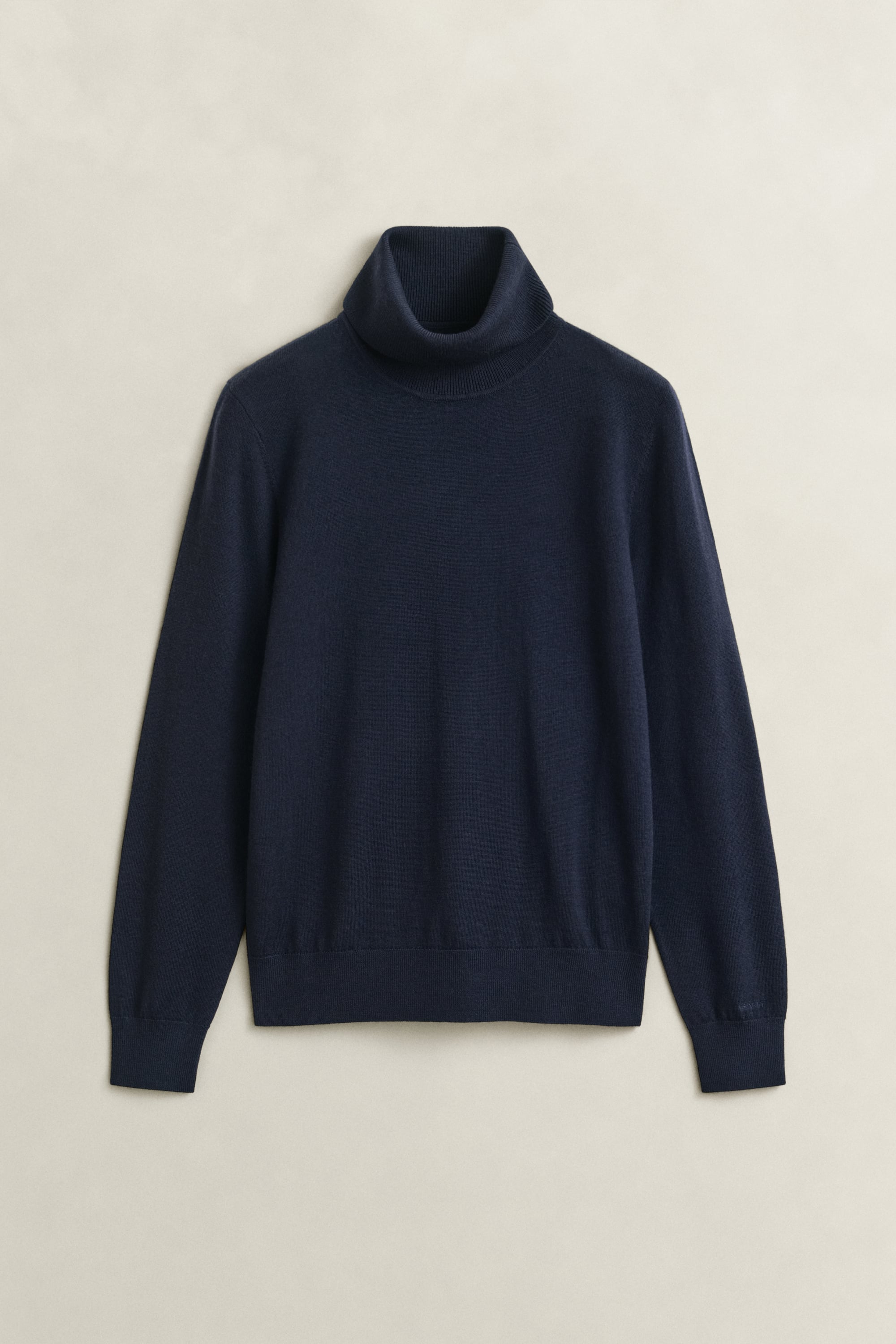 Gant Women's Navy Extra Fine Merino Wool Turtleneck Sweater (S) Evening Blue