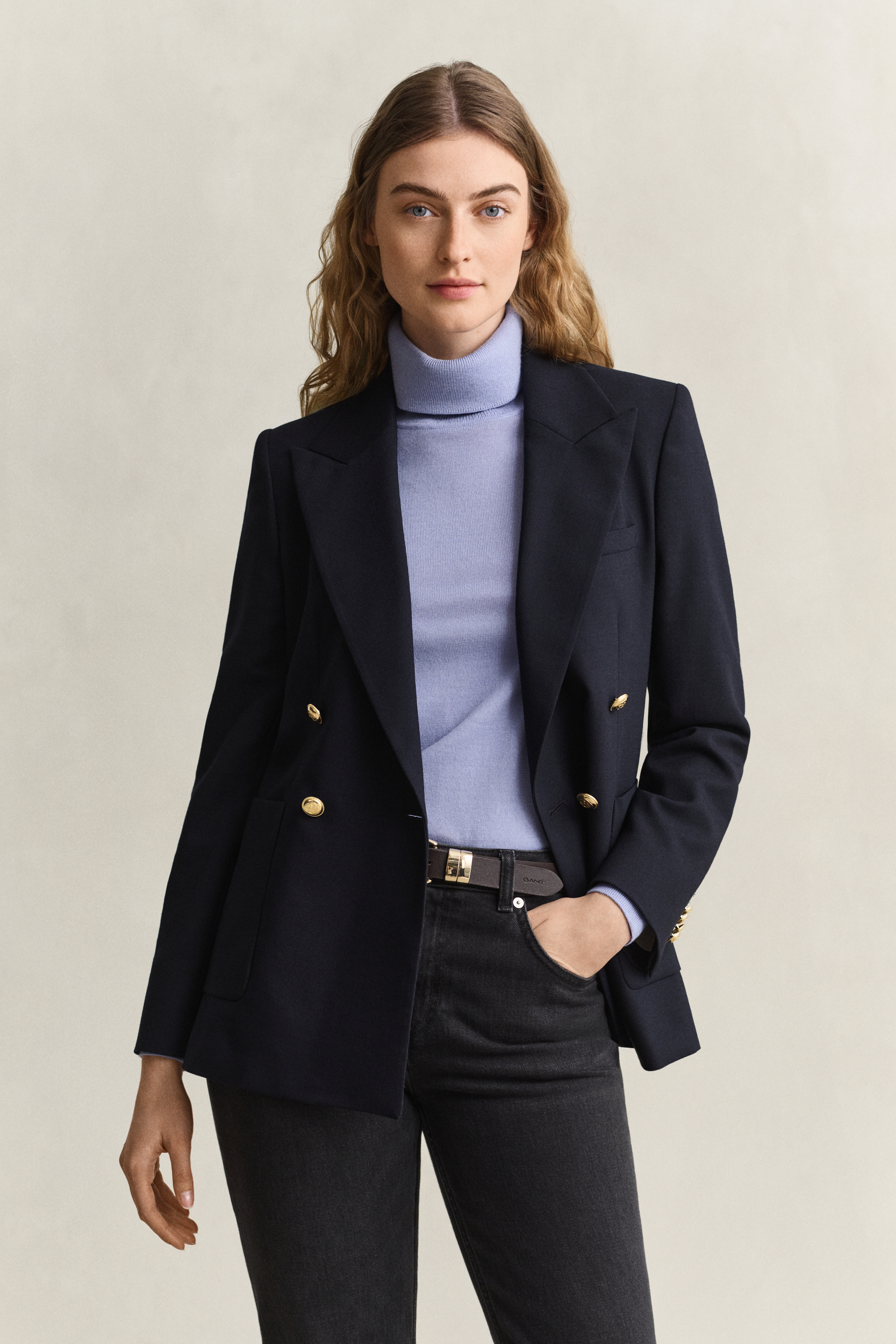 Gant Women's Navy Club Blazer (38) Evening Blue