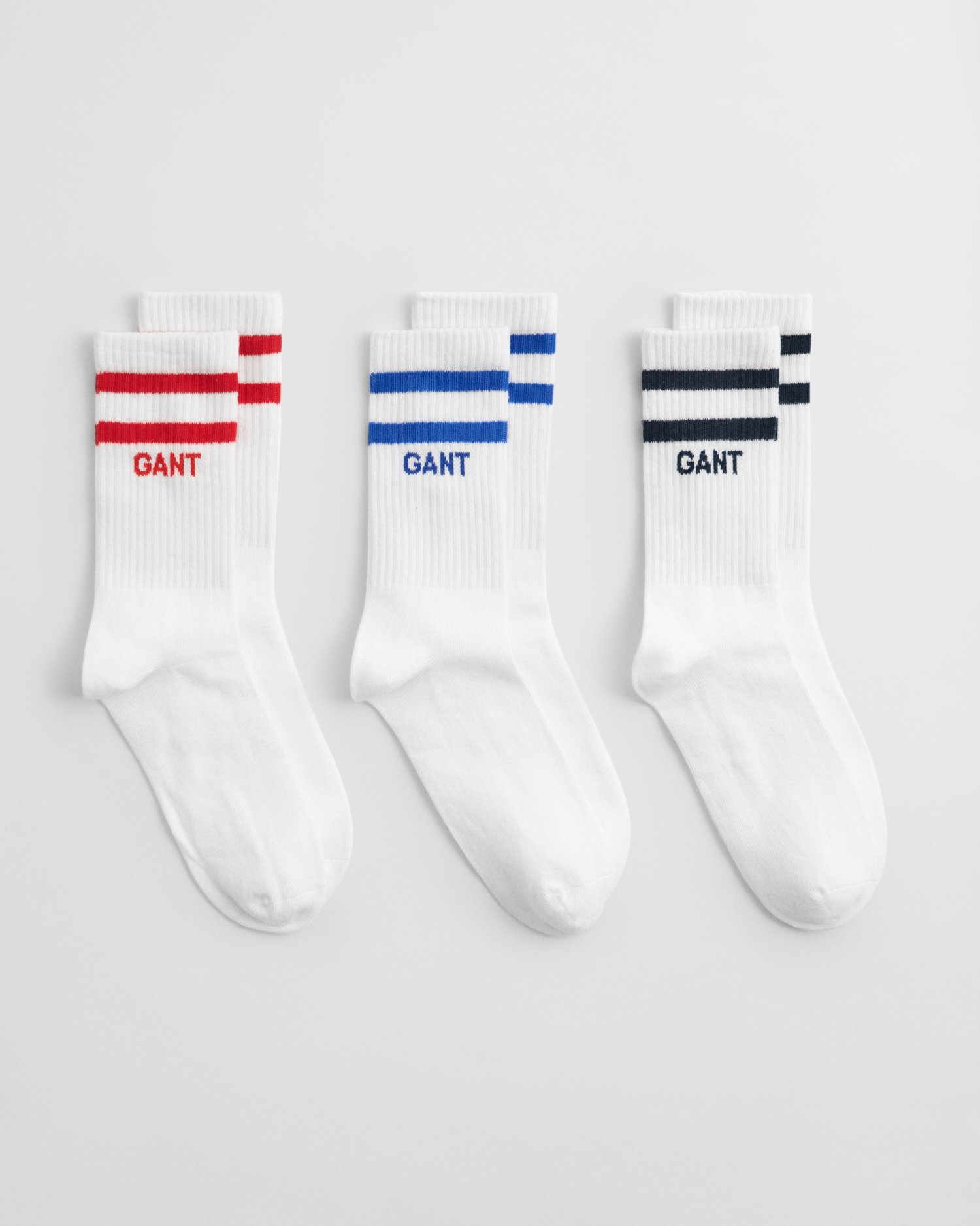 Gant Unisex White Teens Teens 3-Pack Sport Socks (40-42) Size 40-42