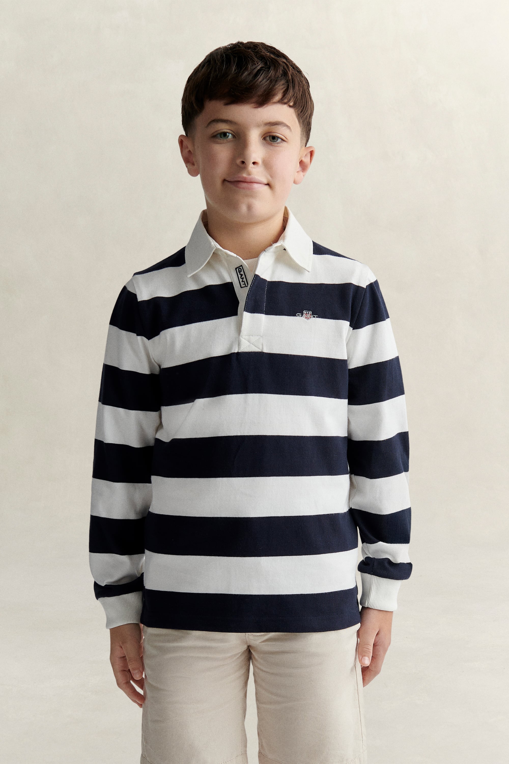 Gant Men's Navy Teens Teen Boys Striped Rugger (176) Evening Blue