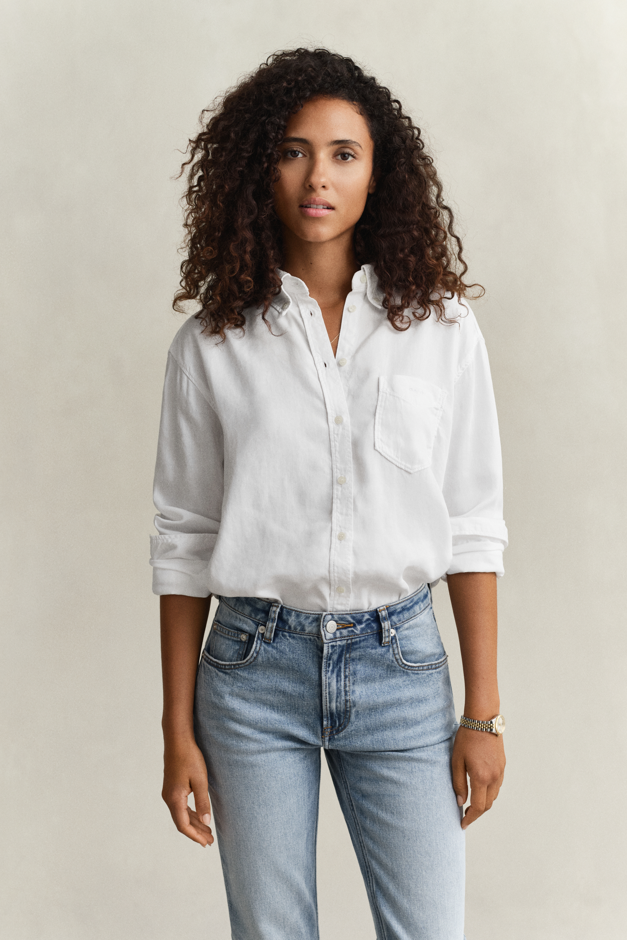 Gant Women's White Indigo Shirt (34)