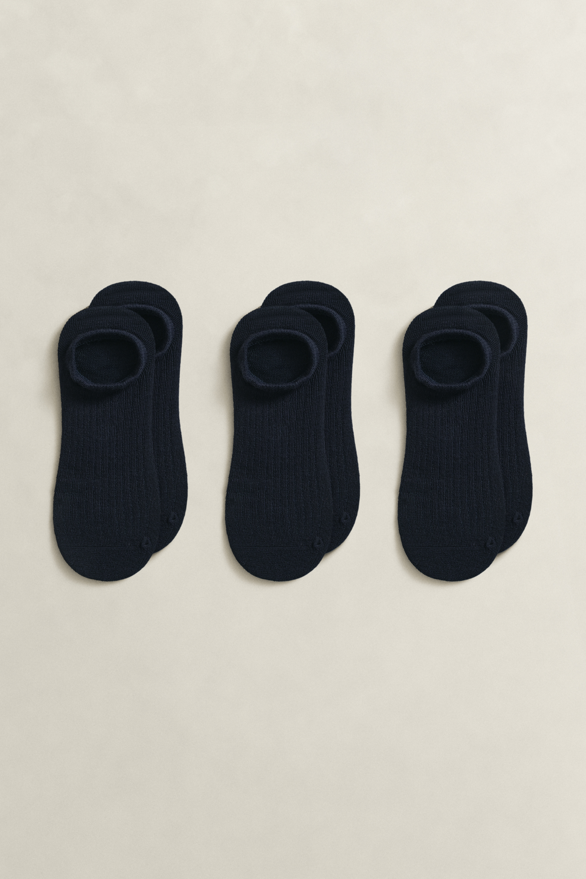 Gant Women's Navy 3-Pack Ribbed Low-Cut Socks (36-38) Evening Blue