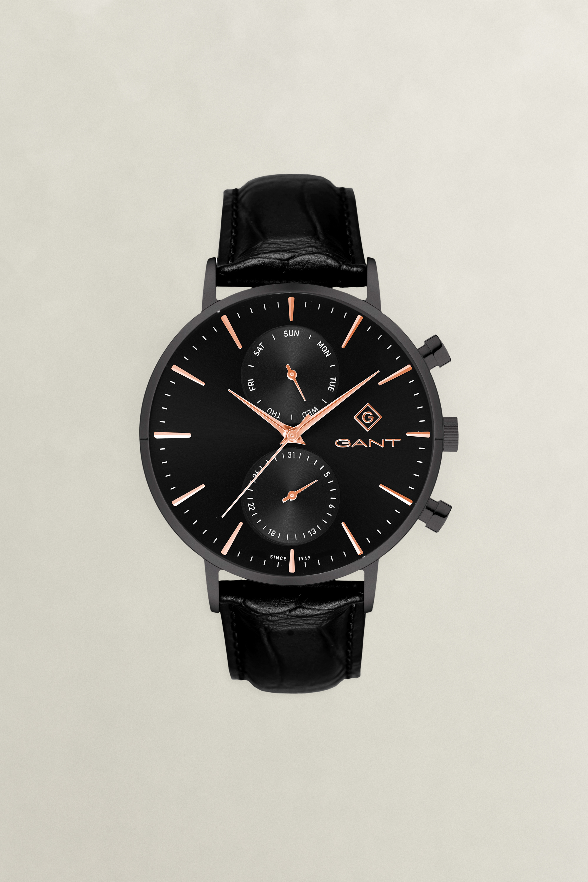 Gant Men's Black Park Hill Day-Date Ii Watch (One Size) Ebony