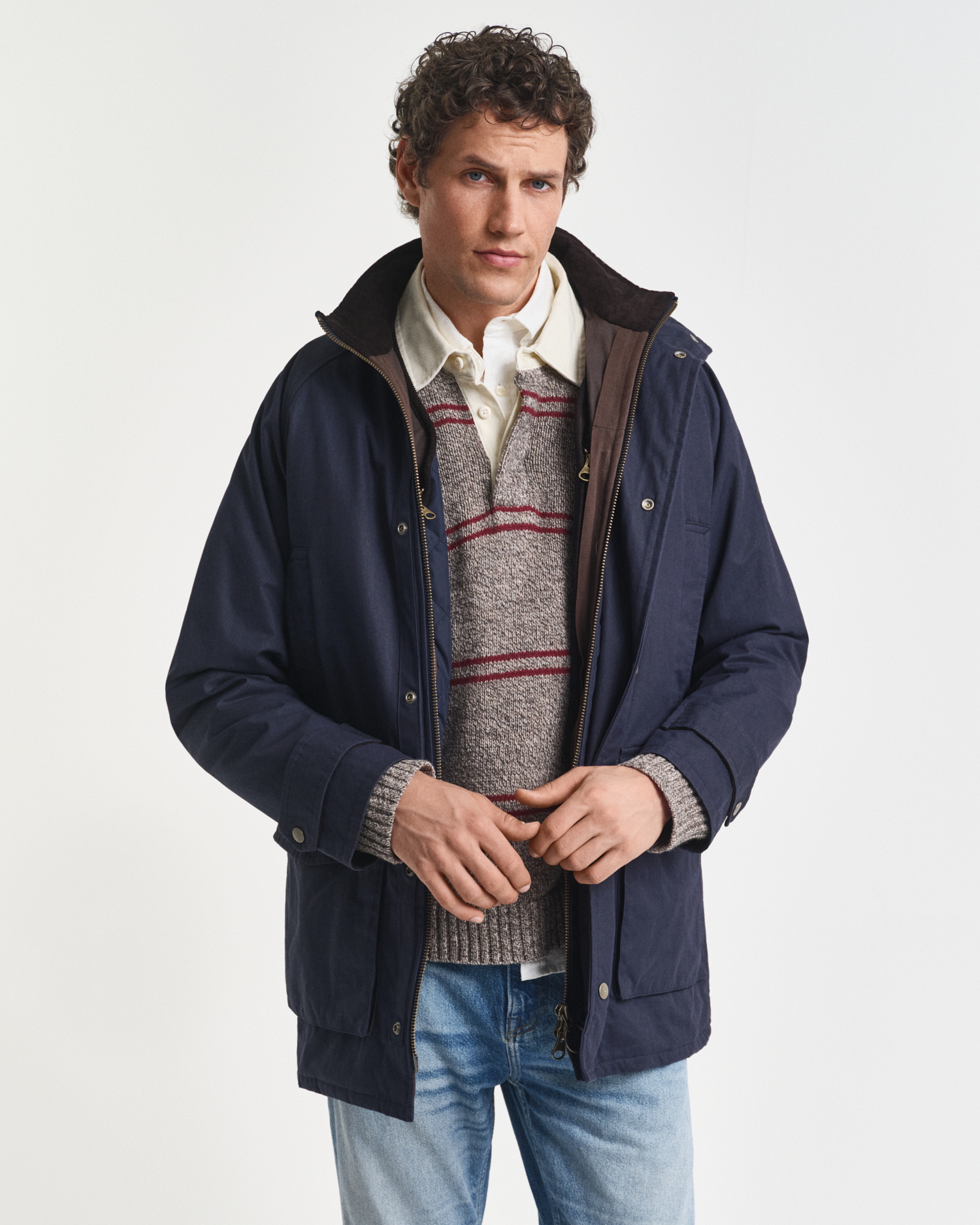 Gant Men's Blue Double Decker Jacket ) Xxl