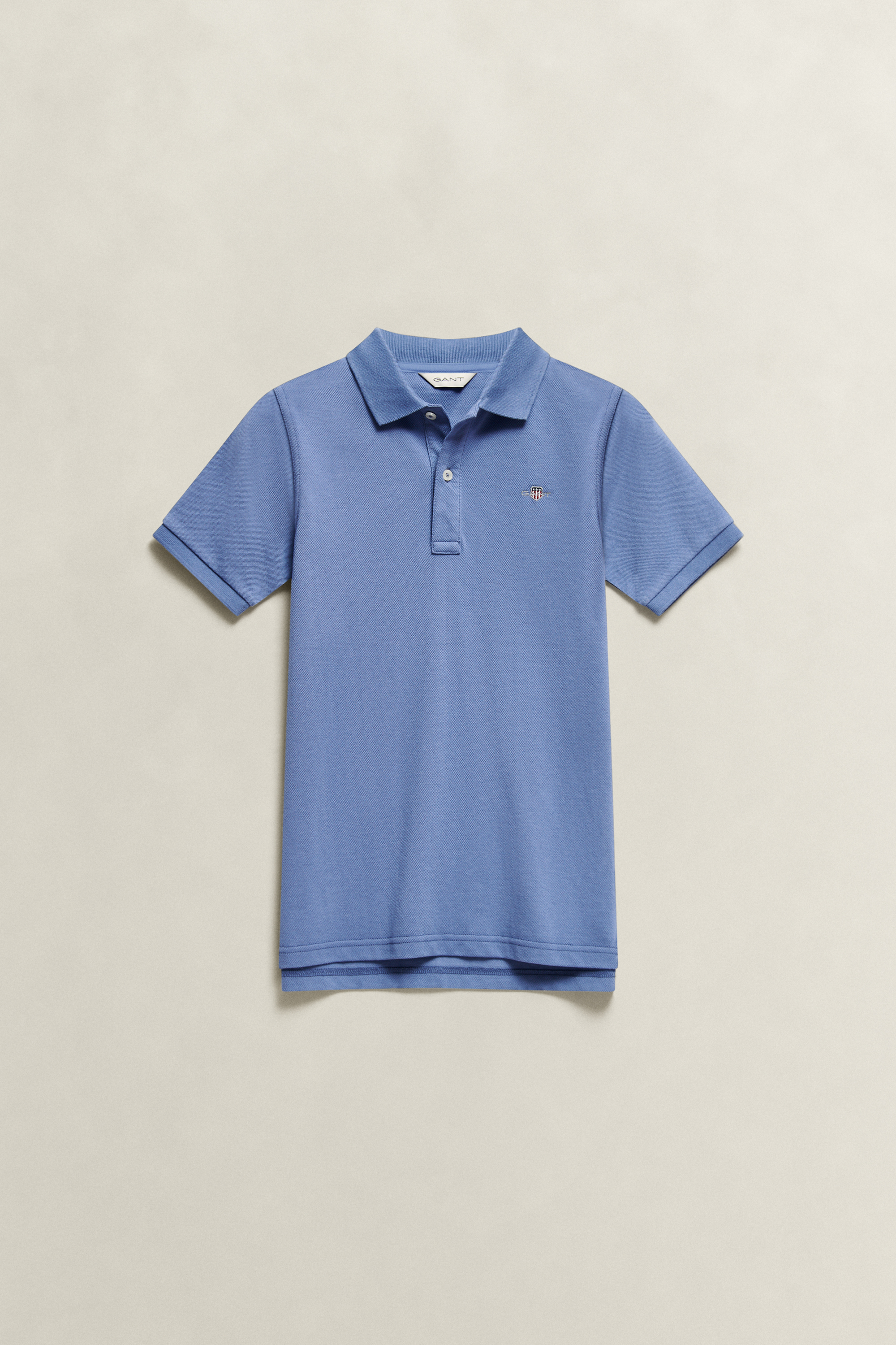 Gant Unisex Faded Denim Teens Shield Piqué Polo Shirt (122/128)