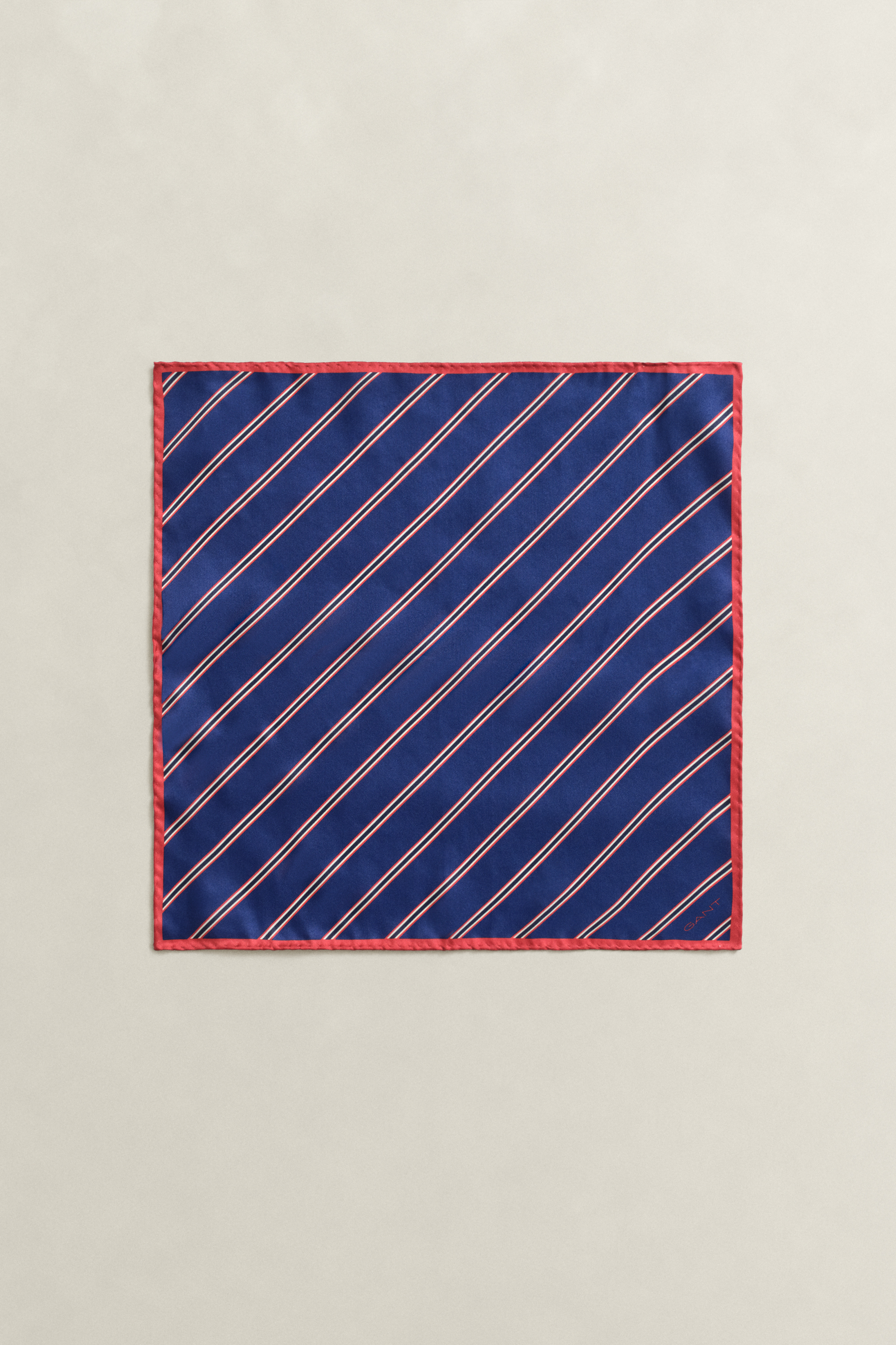 Gant Men's Navy Striped Pocket Square (One Size) Rich