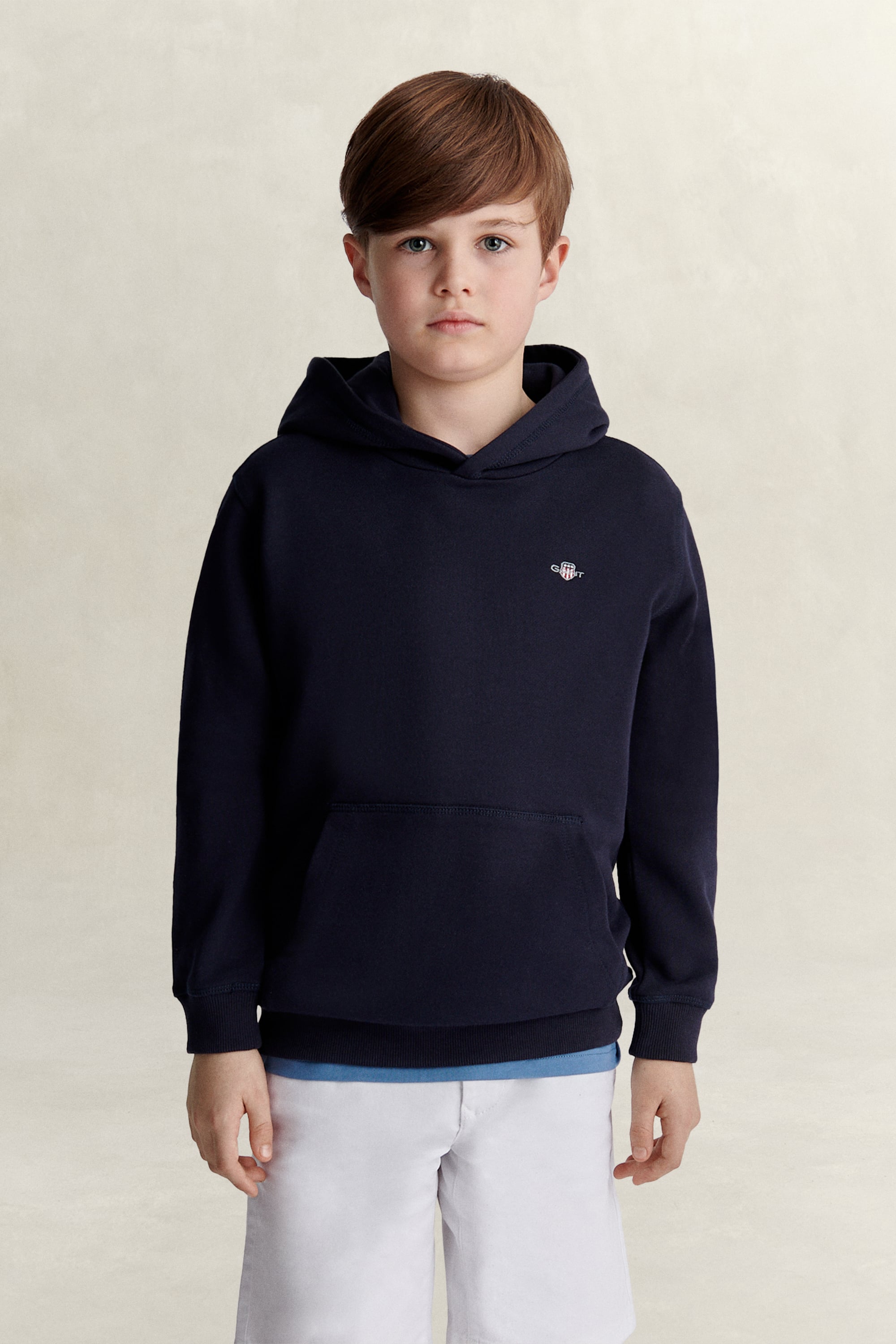 Gant Unisex Navy Teens Shield Hoodie (122/128) Evening Blue