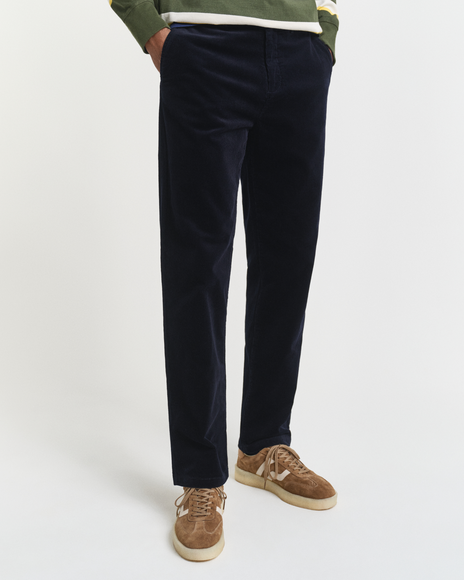 Gant Men's Navy Regular Fit Corduroy Chinos (36/32) Evening Blue