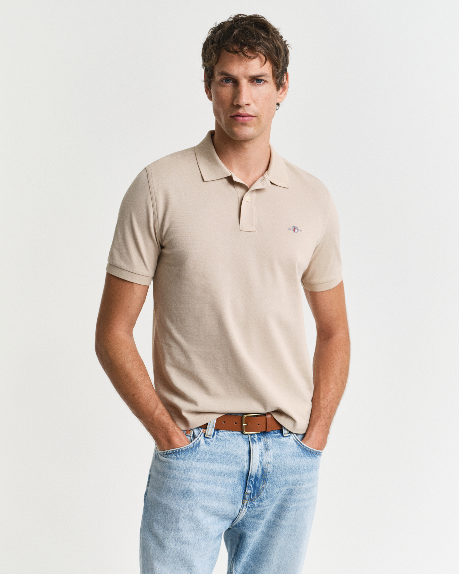 Gant Men's Regular Fit Shield Piqué Polo Shirt ) 4XL