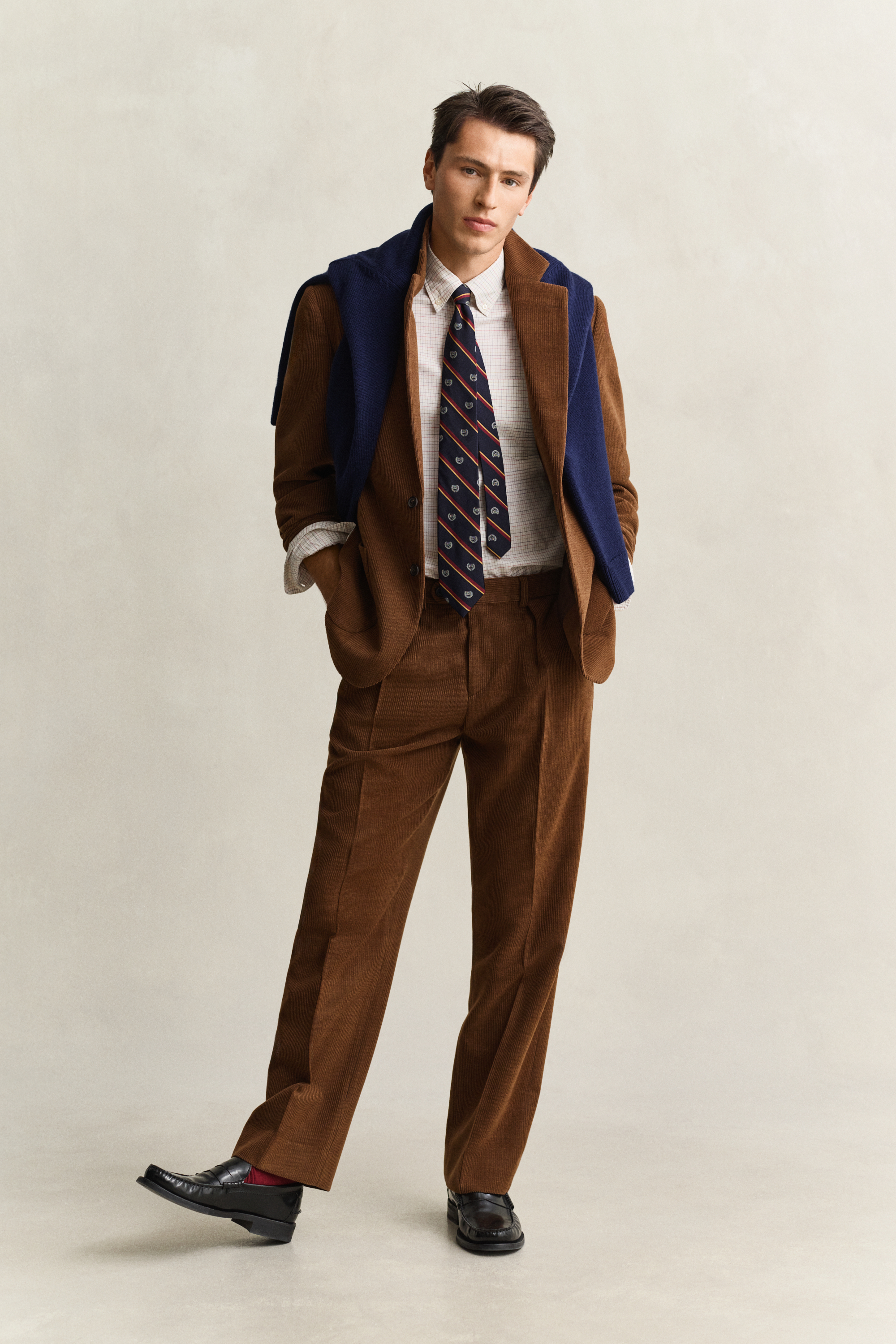 x Yale Wool Corduroy Blazer MAHOGANY