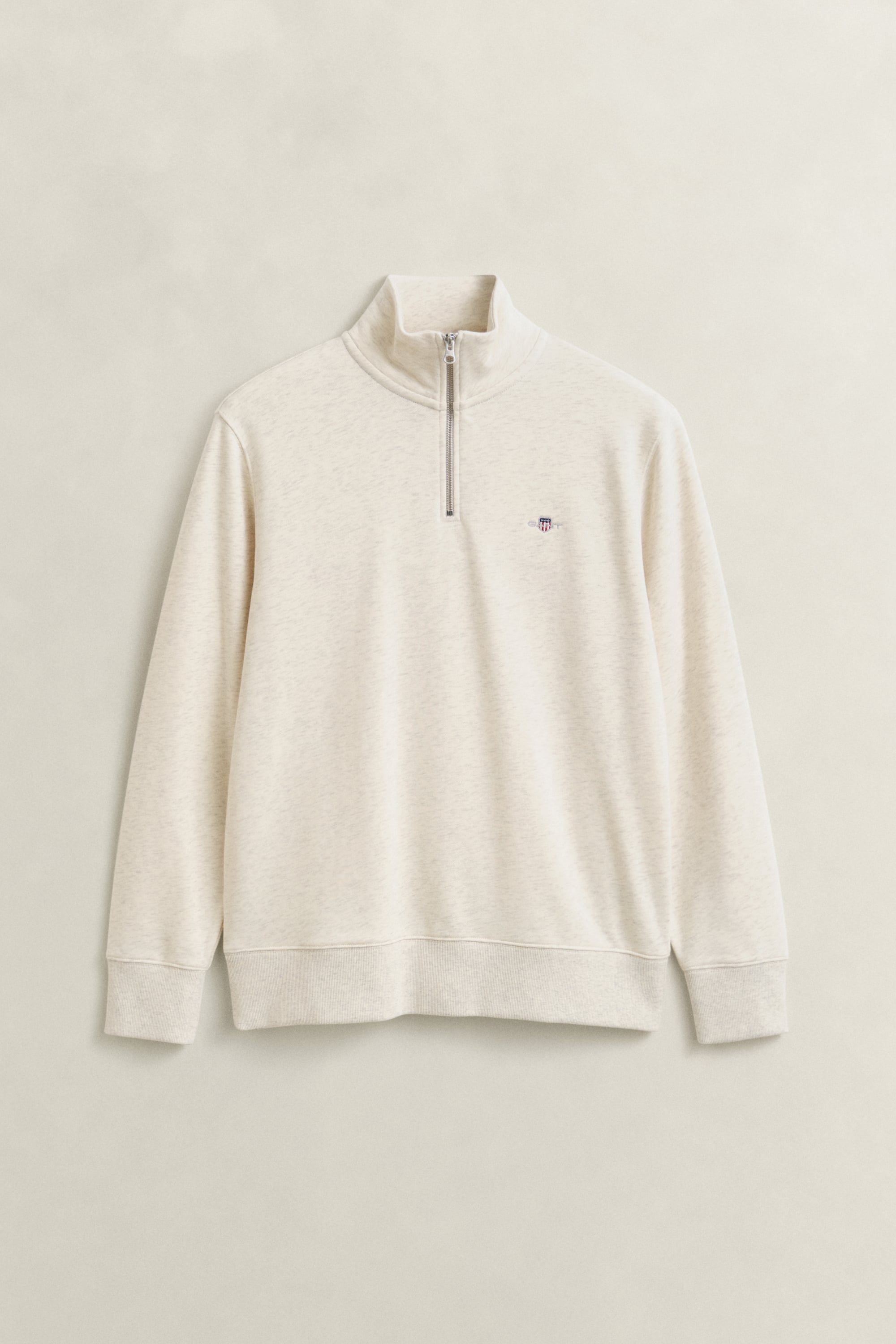 Gant Men's Glacier Melange Shield Half-Zip Sweatshirt (Xxxl)