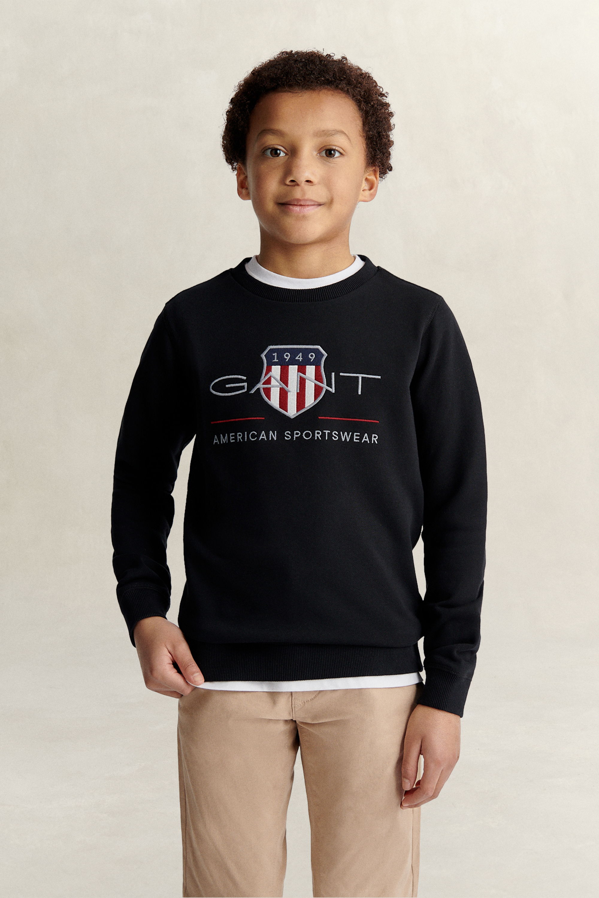 Gant Unisex Black Teens Archive Shield Sweatshirt (122/128)