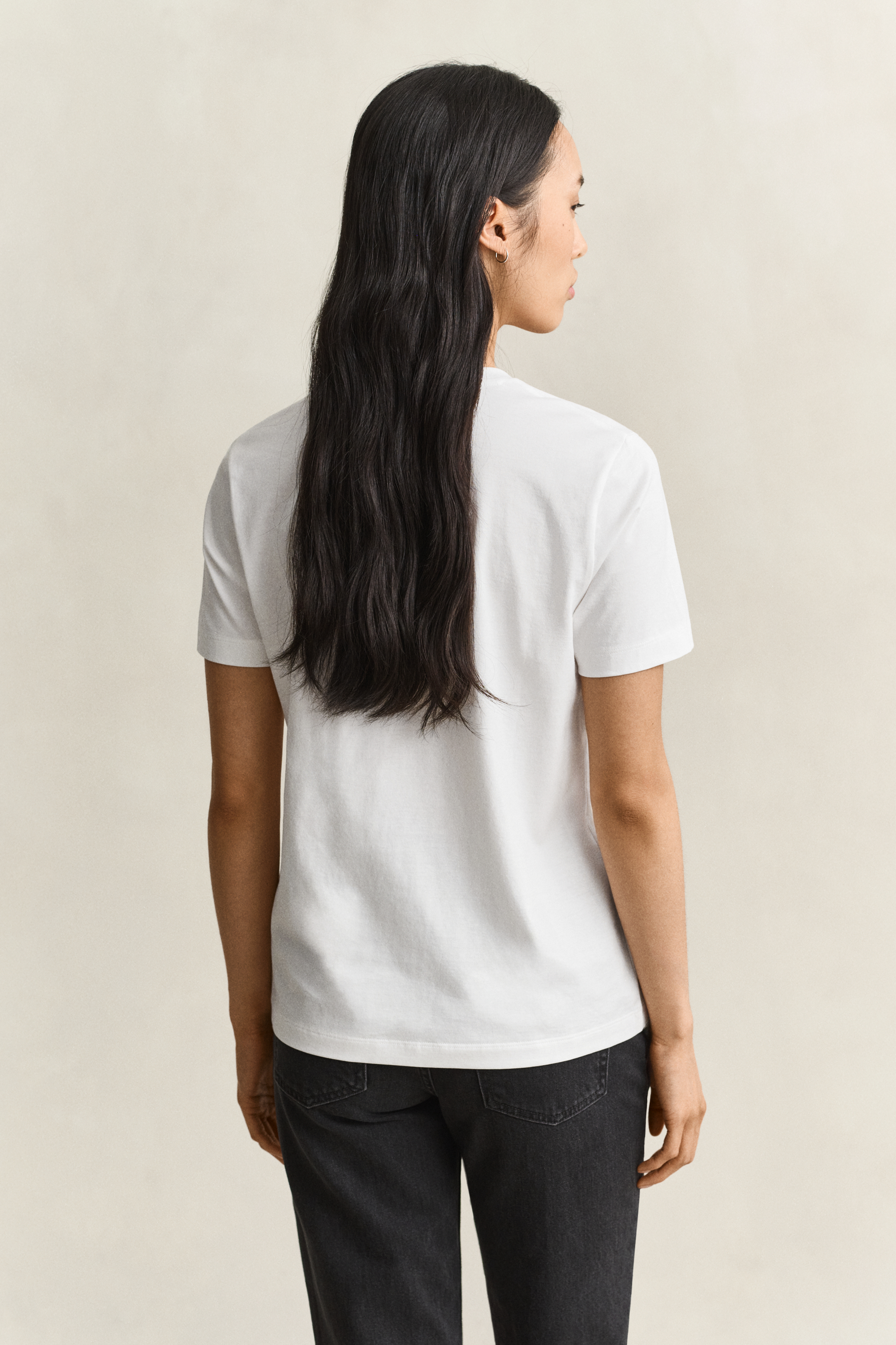 Gant Pima Cotton T-shirt In White