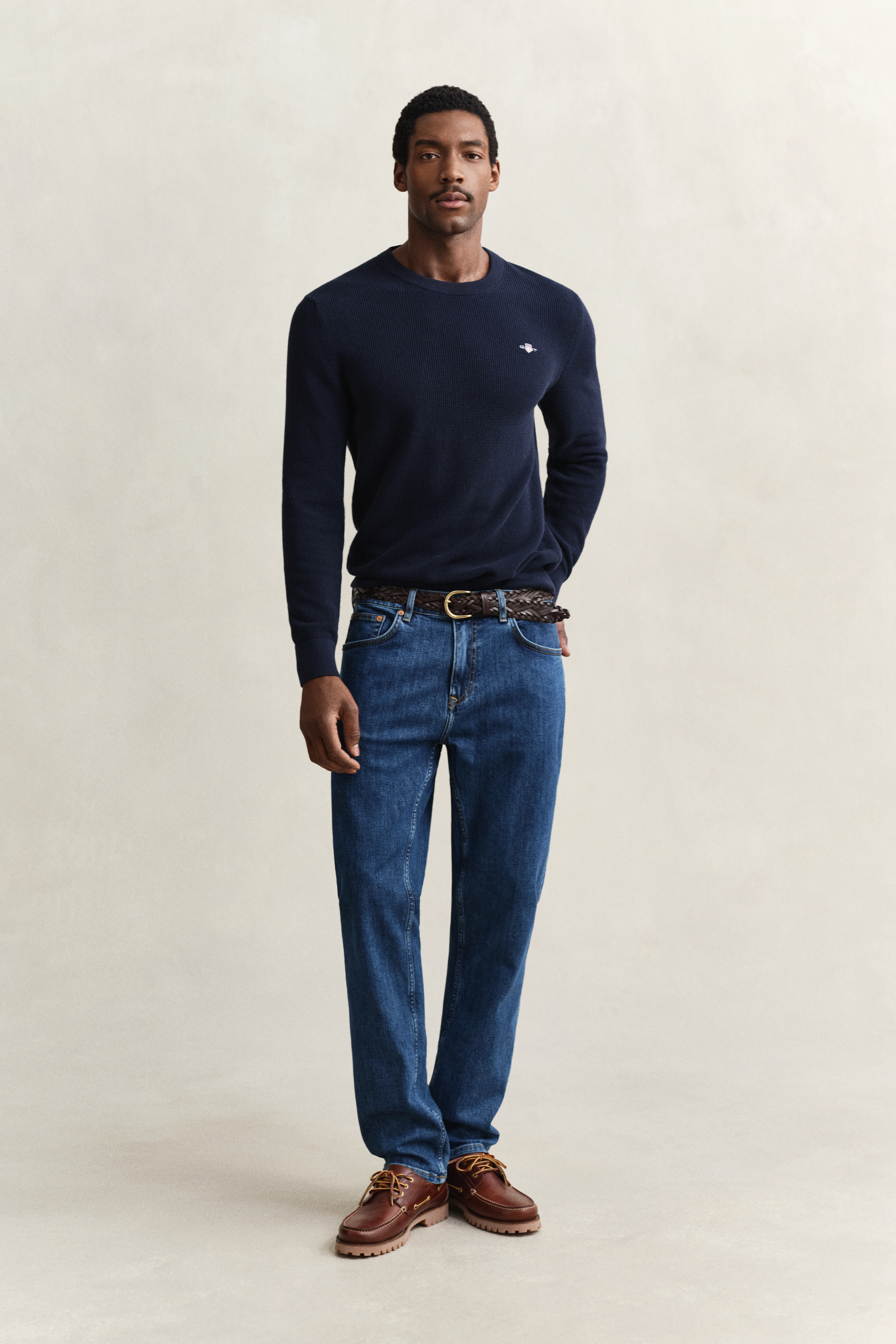 Gant Men's Blue Regular Fit Clean Wash Jeans (34/36) Mid Vintage