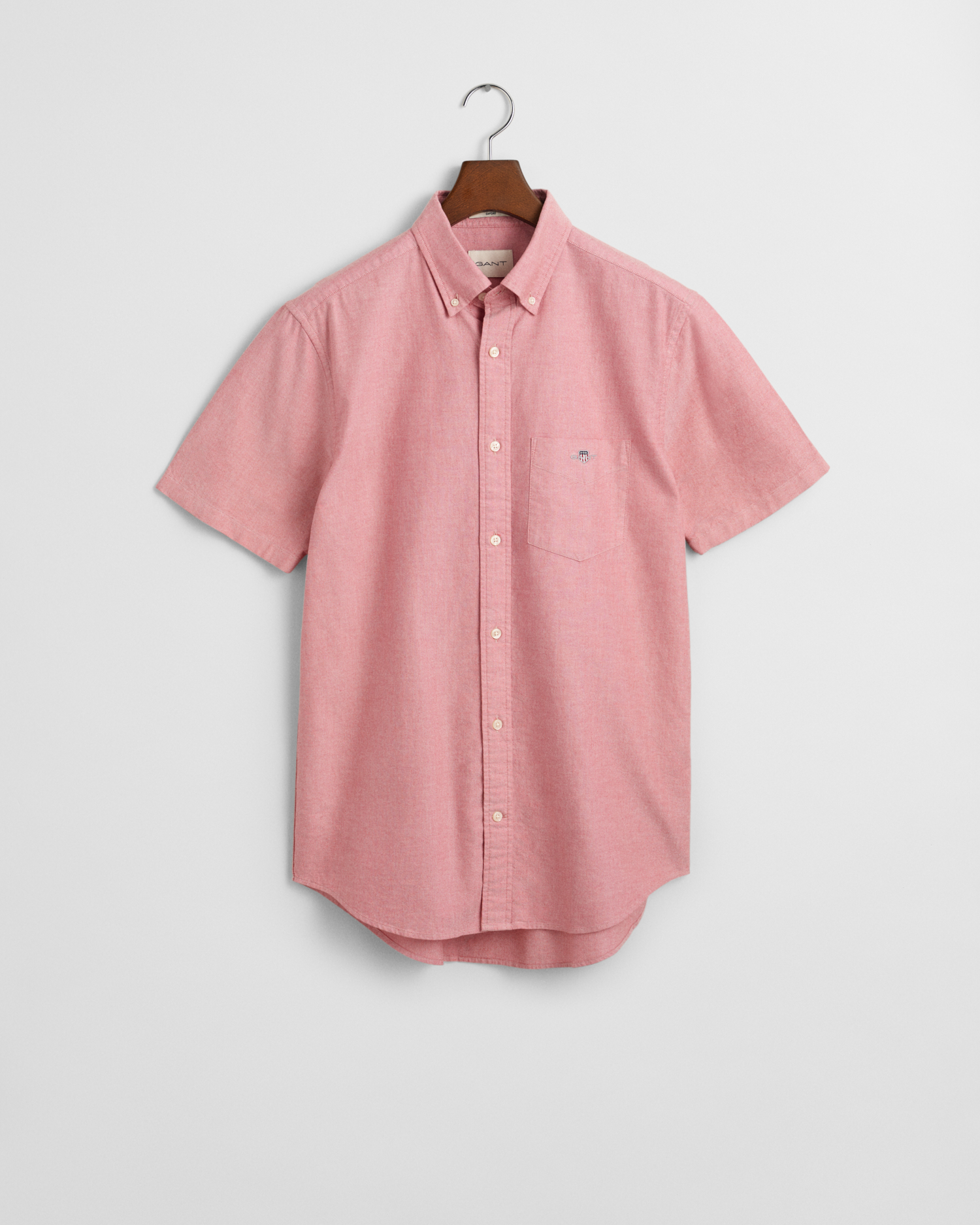 Gant Men's Red Regular Fit Classic Oxford Short Sleeve Shirt ) Xxl