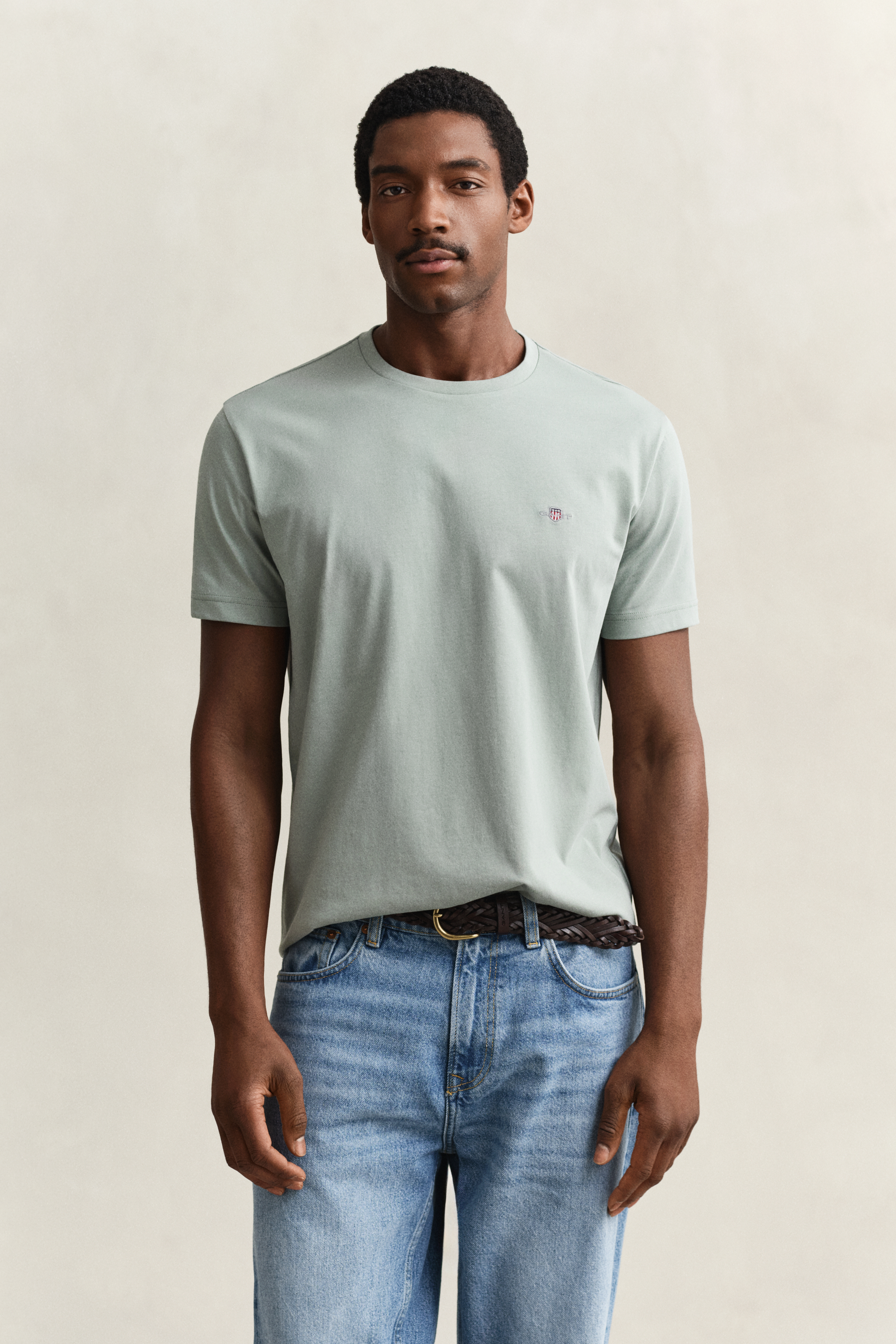 Gant Men's Ceramic Grey Regular Fit Shield T-Shirt (Xxl)