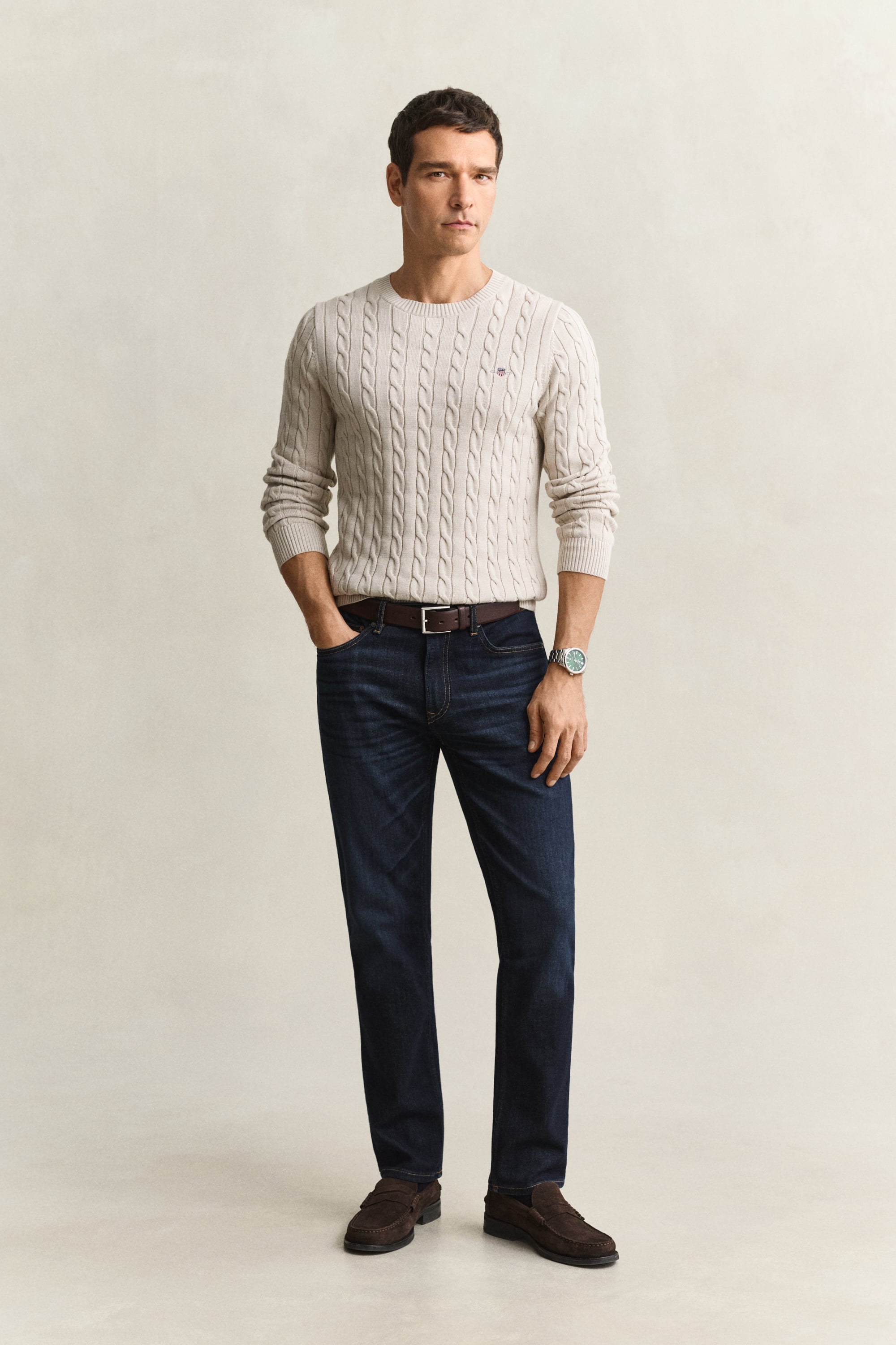 Regular Jeans - DARK BLUE BROKEN IN, view 2