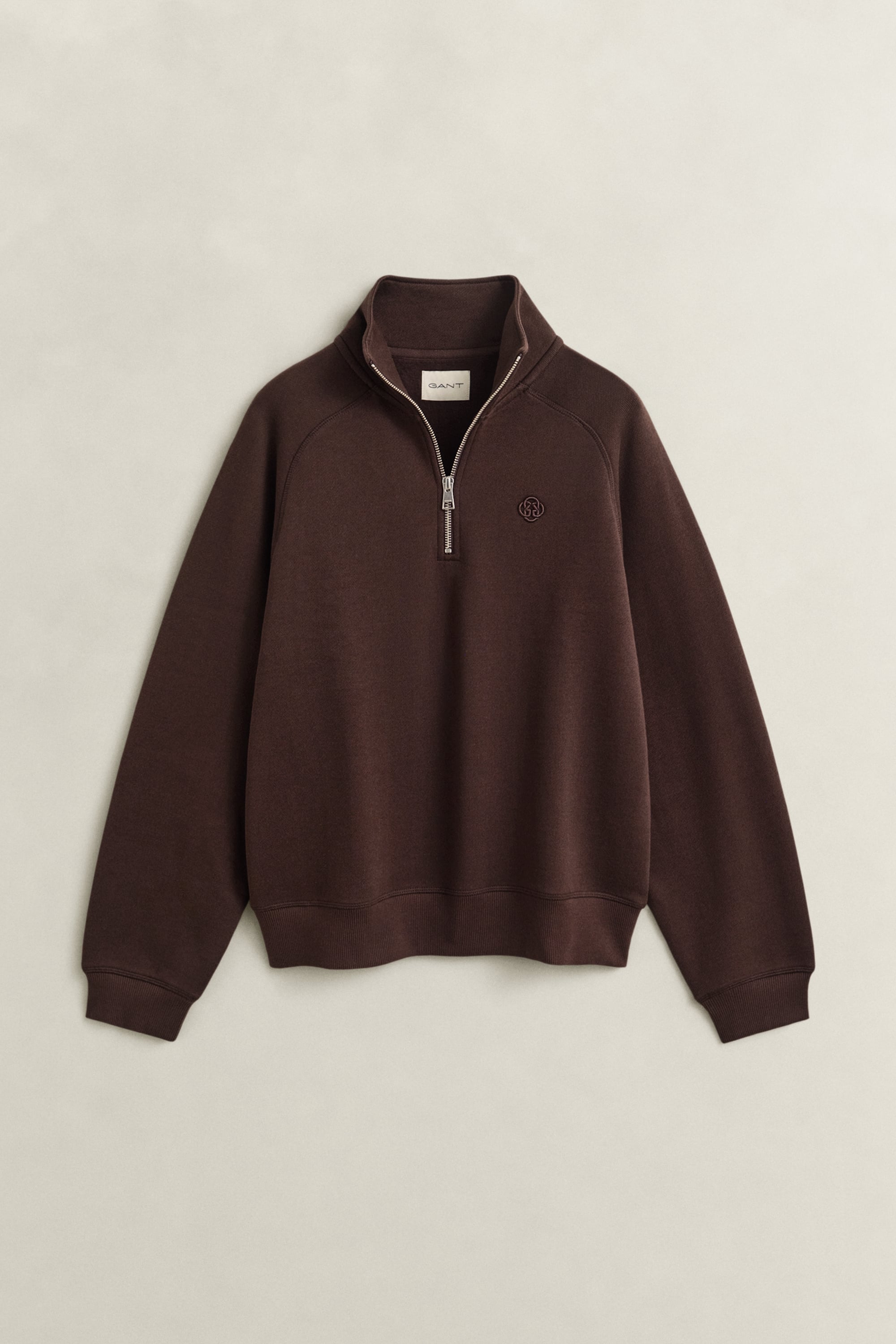 Embroidered Half Zip Sweatshirt DEEP