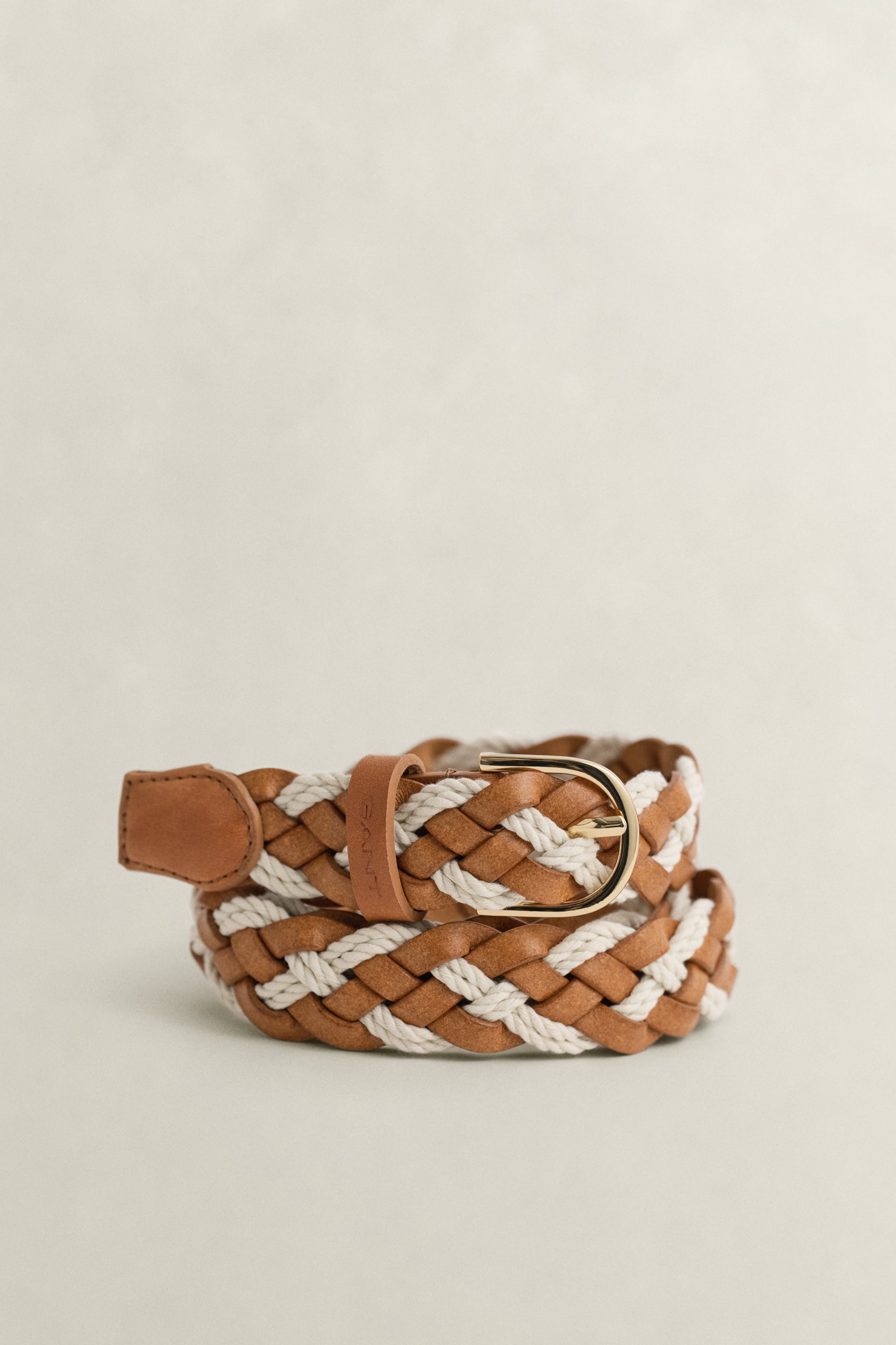 Gant Women's White Braided Belt (80/32) Cream