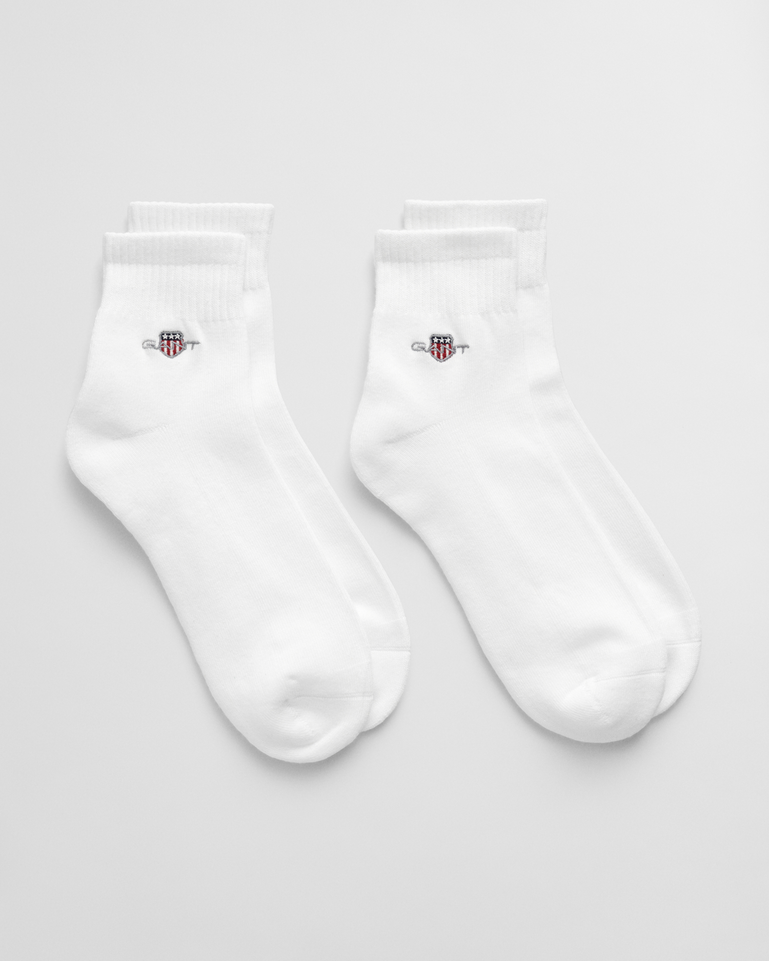 Gant Men's White 2-Pack Shield Sport Low Socks (43-45) Size 43-45