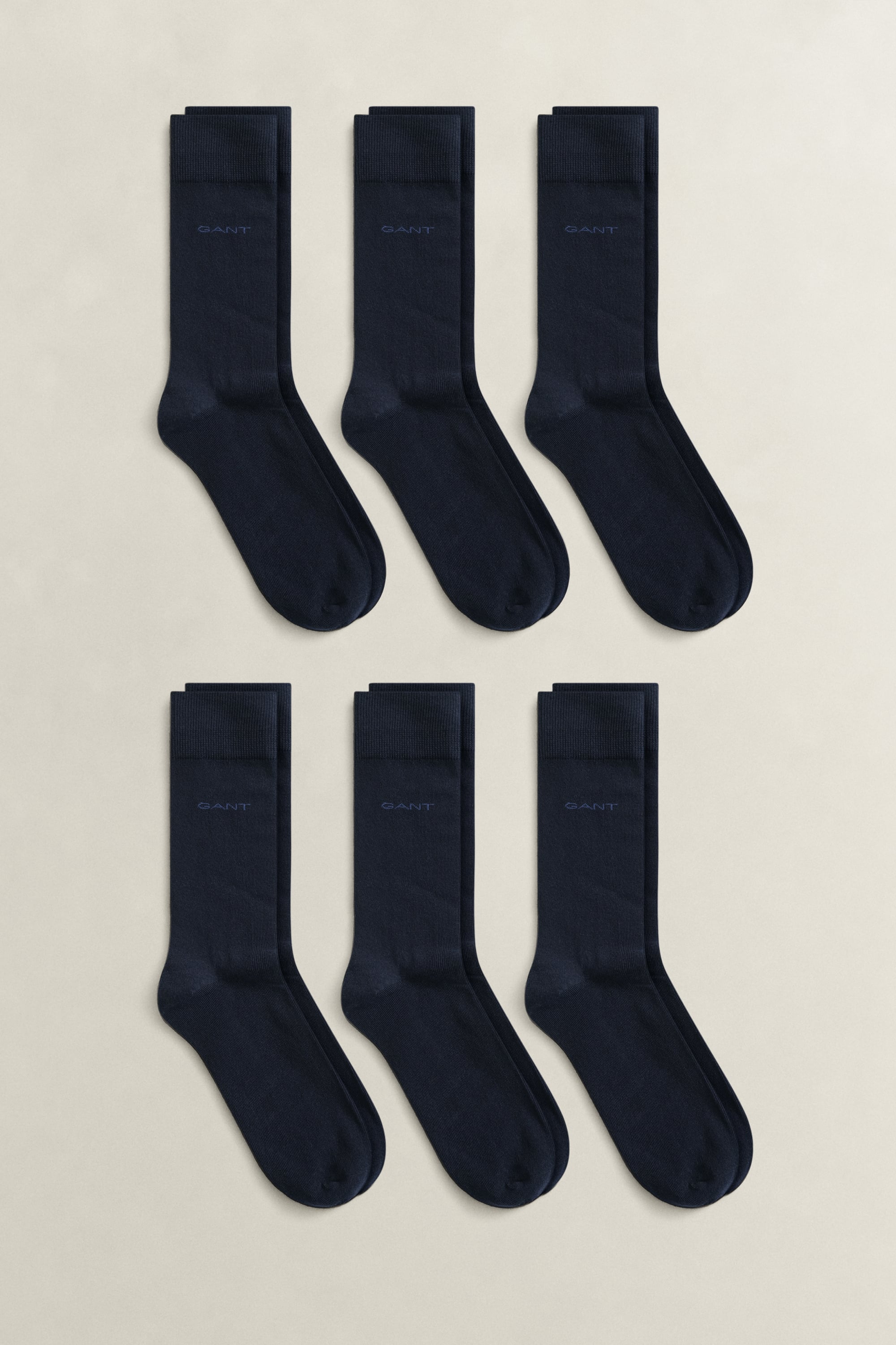 Gant Men's Navy 6-Pack Cotton Socks - 410 Marine - Size 9/9.5/10/10.5/11 - Image 3