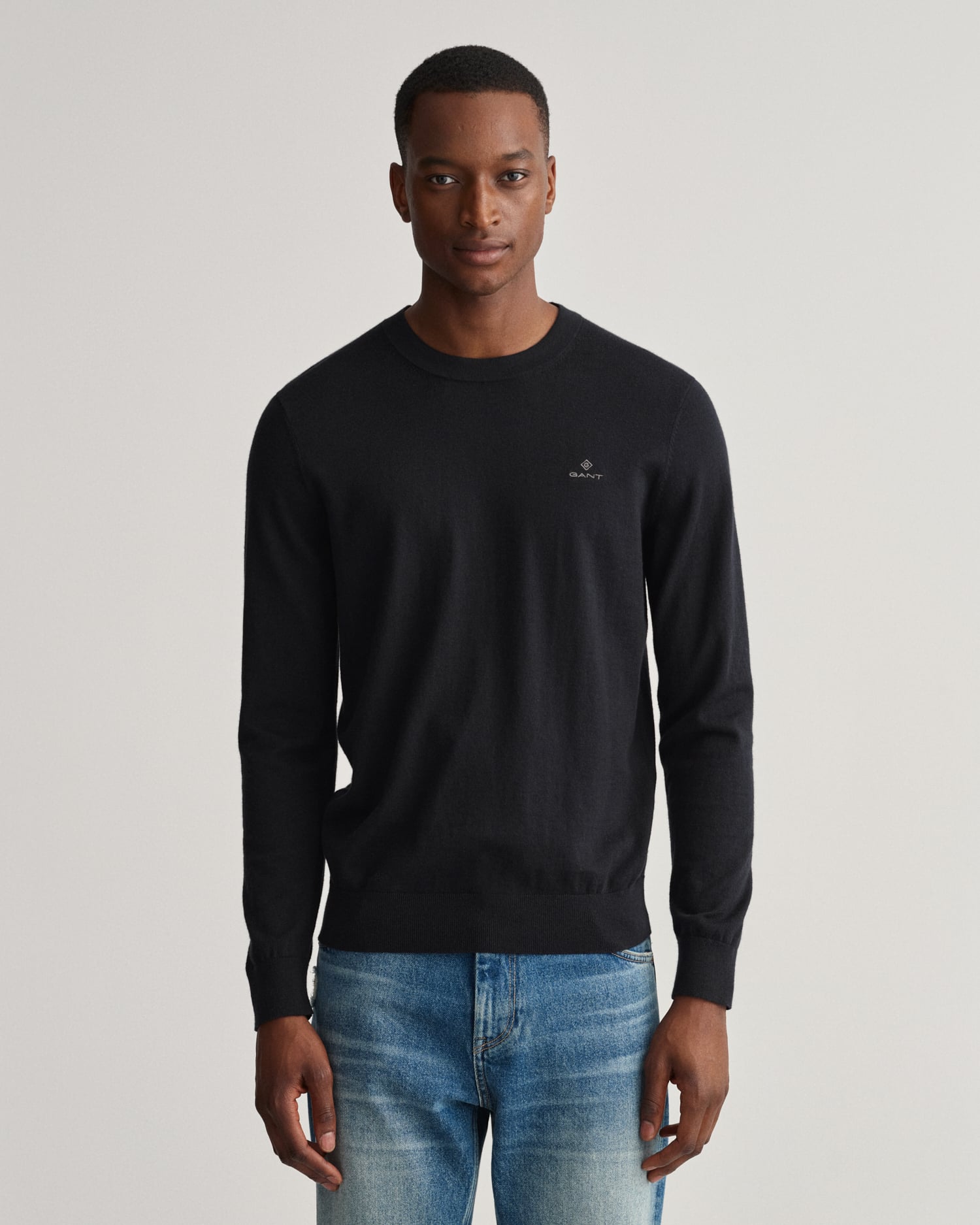 Cotton Cashmere Crew Neck Sweater - GANT