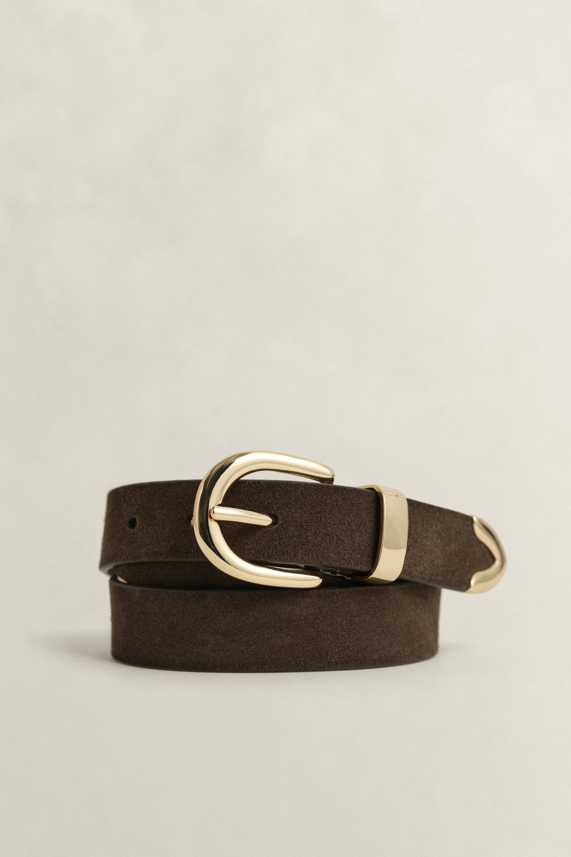 Gant Women's Brown Suede Metal Belt (85/34) Deep