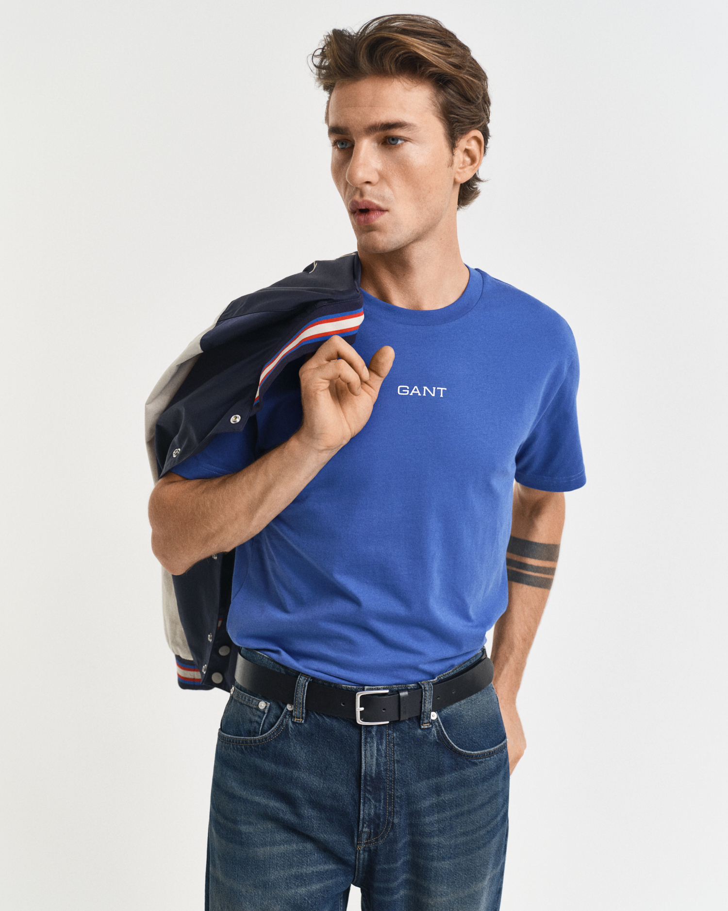 Gant Men's Blue Graphic T-Shirt (M) Medium