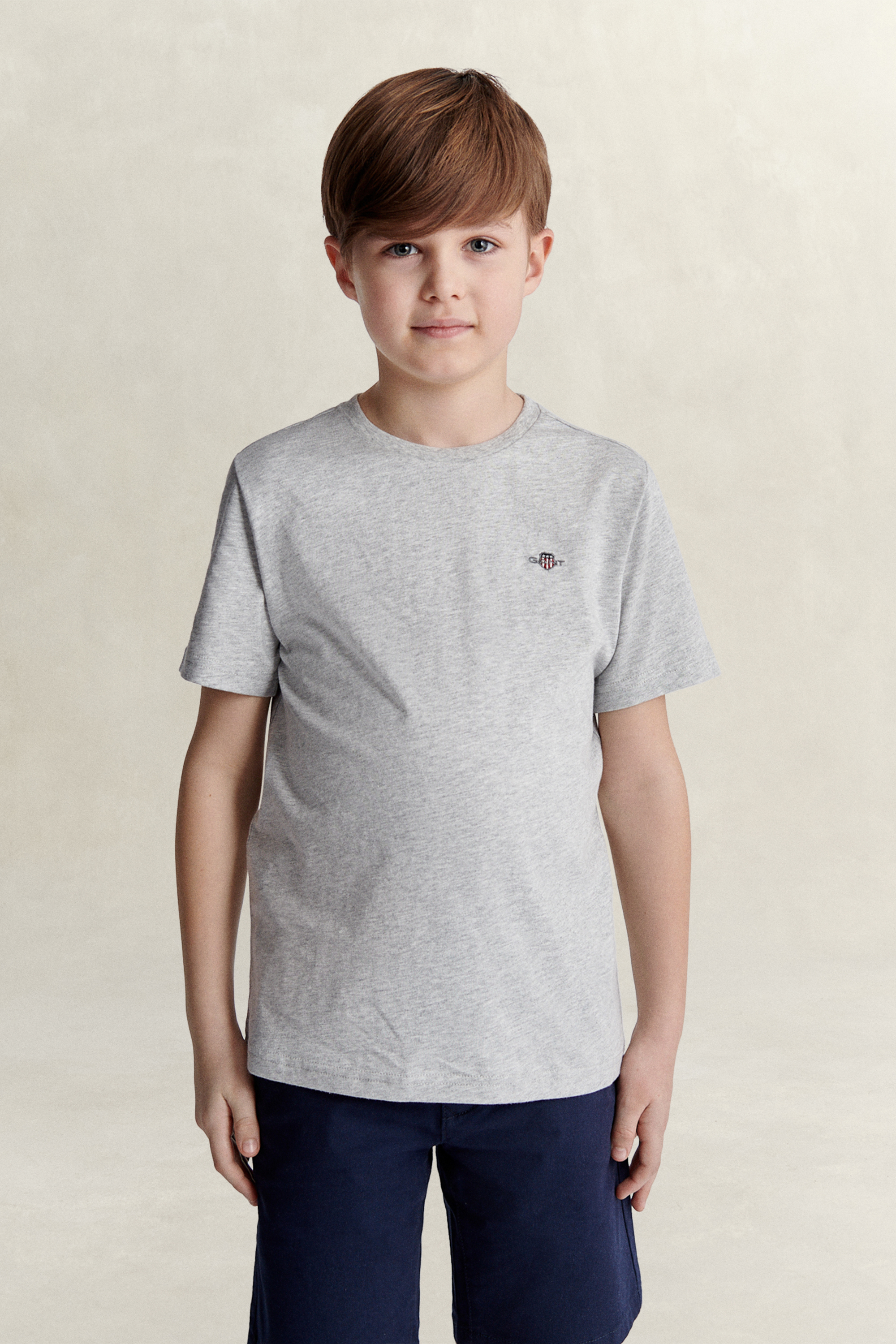 Gant Unisex Grey Teens Shield T-Shirt (134/140) Melange