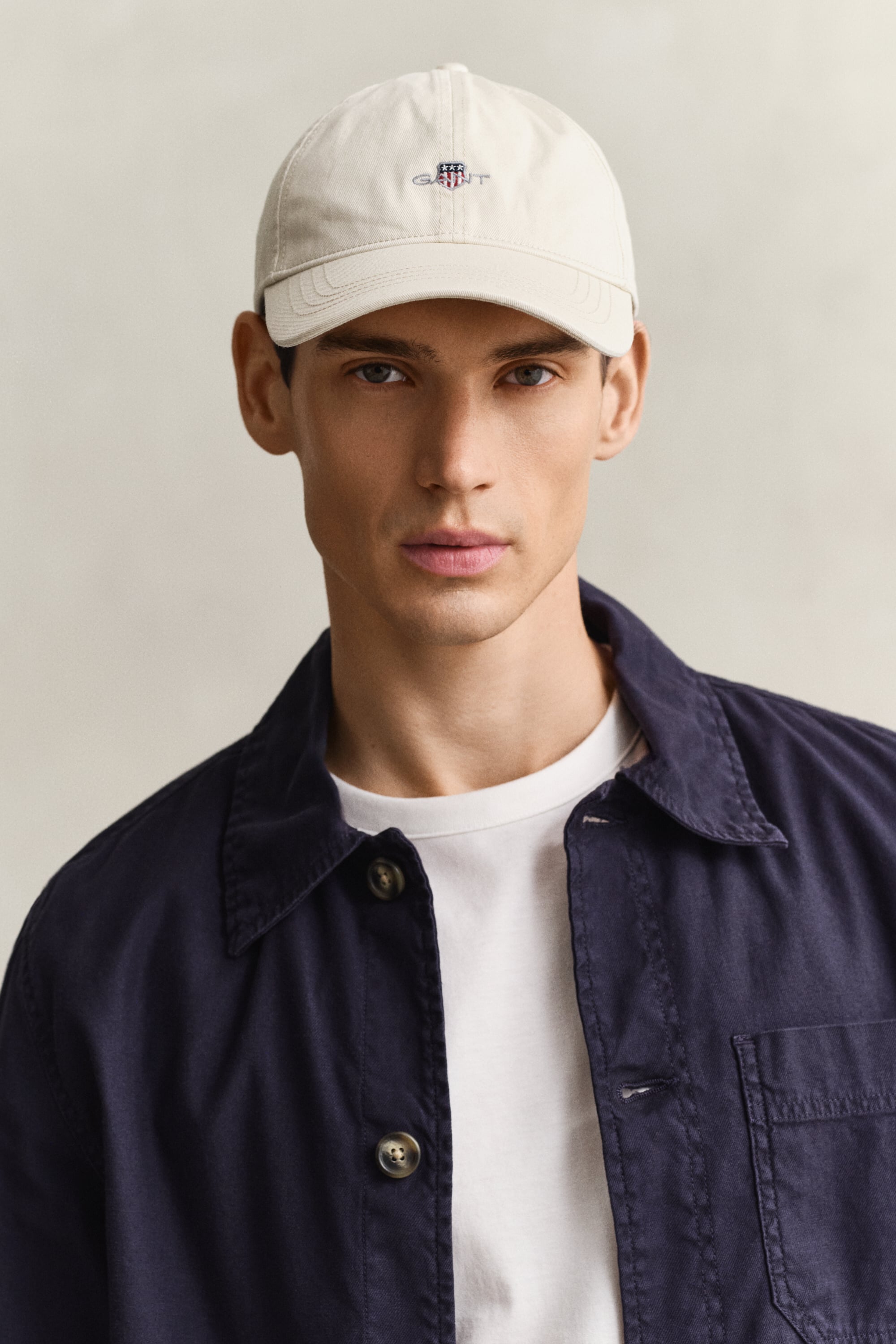 Gant Men's Beige Shield Cotton Twill Cap (One Size) Putty