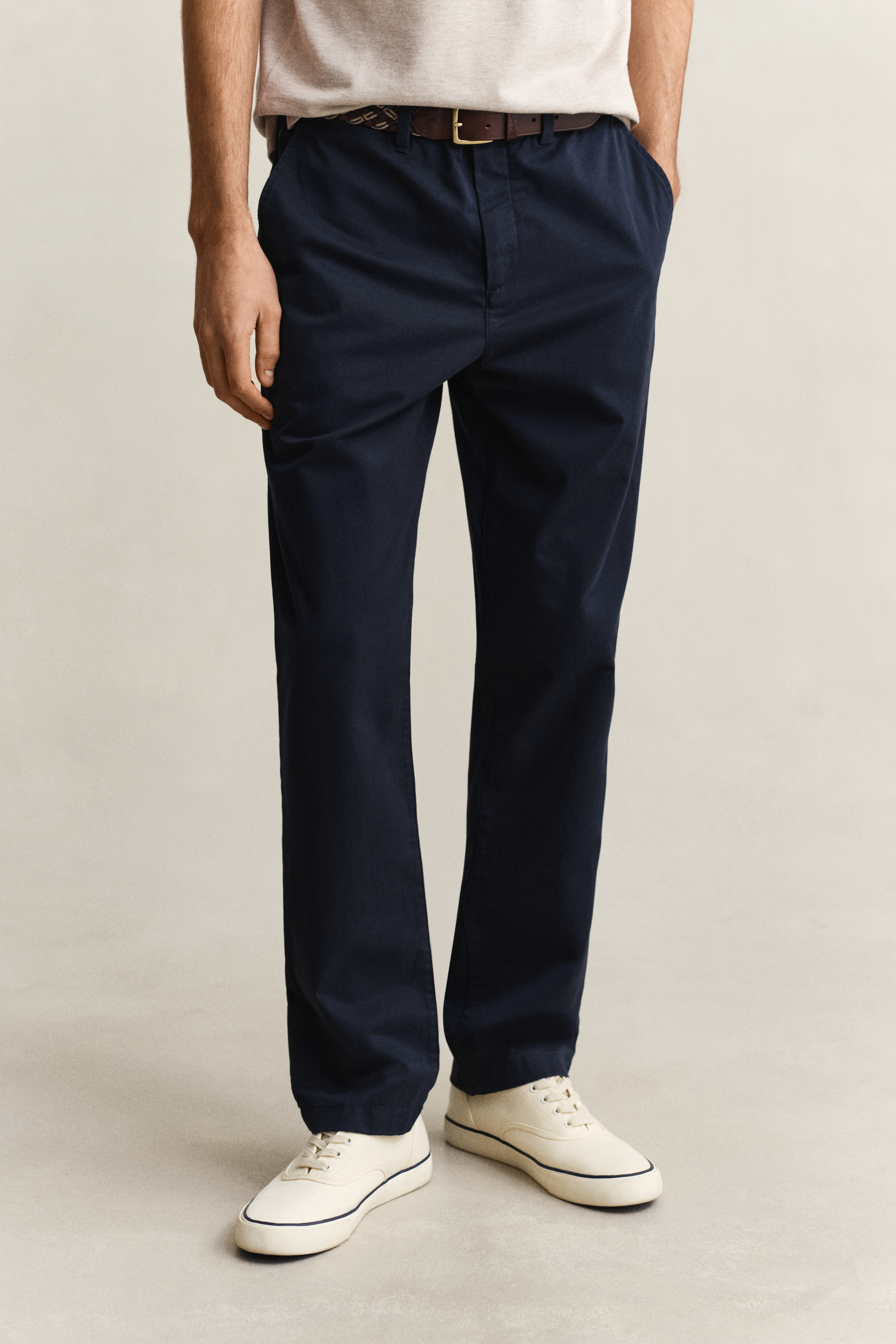 Gant Men's Navy Regular Fit Classic Chinos (34/32) Evening Blue