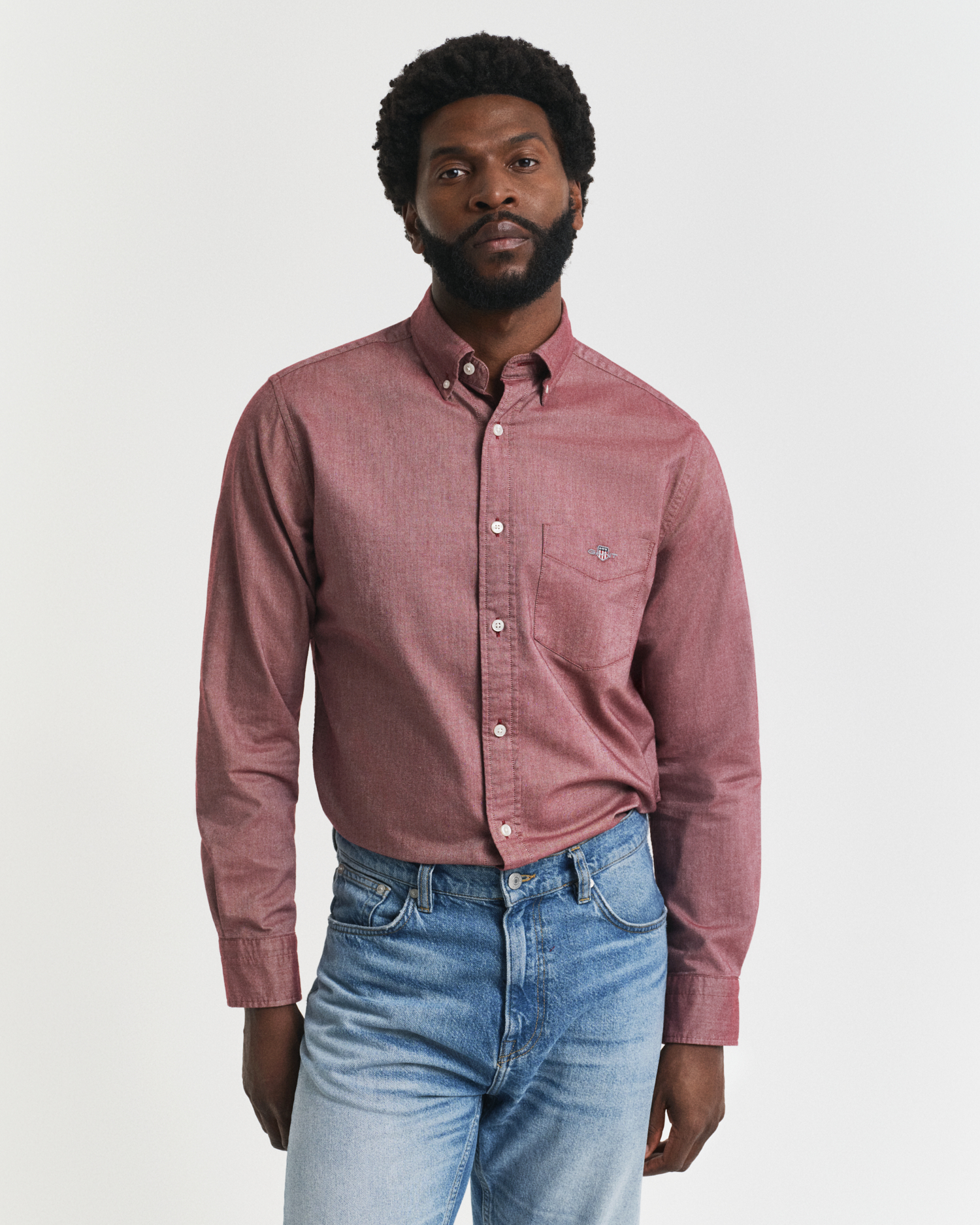Gant Men's Red Regular Fit Classic Oxford Shirt ) Xxl