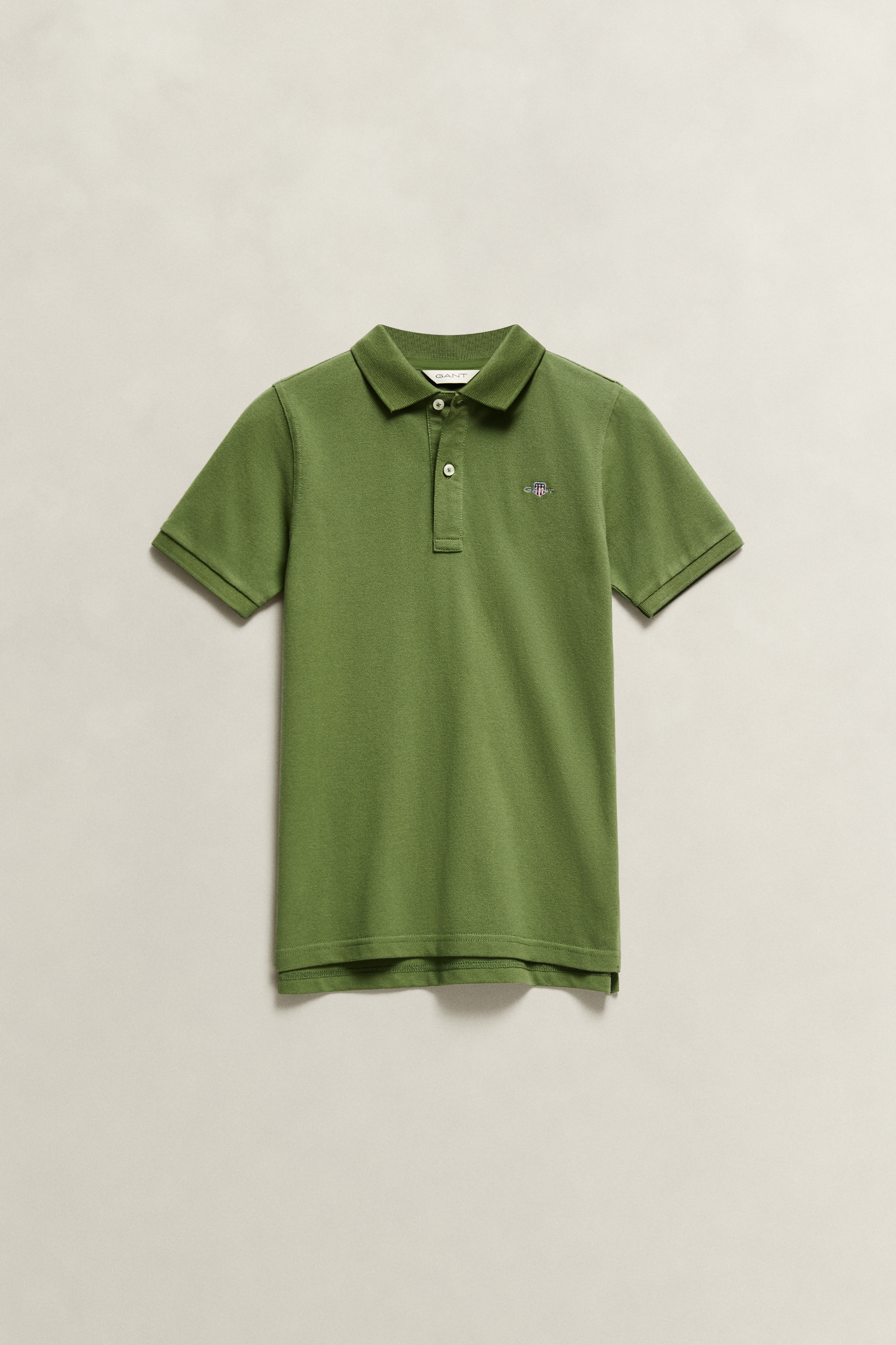 Gant Unisex Herb Green Teens Shield Piqué Polo Shirt (122/128)