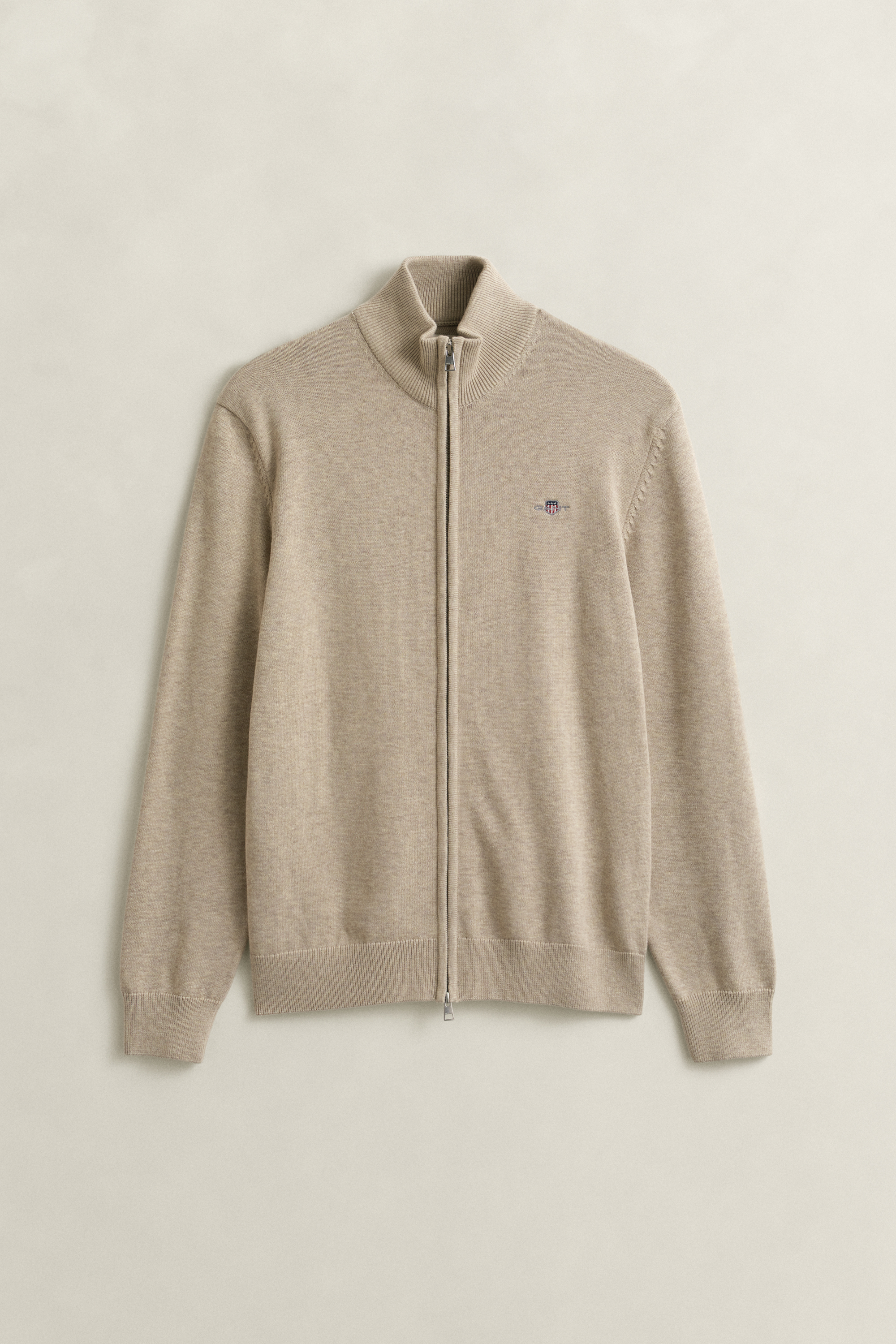 Casual Cotton Zip Cardigan