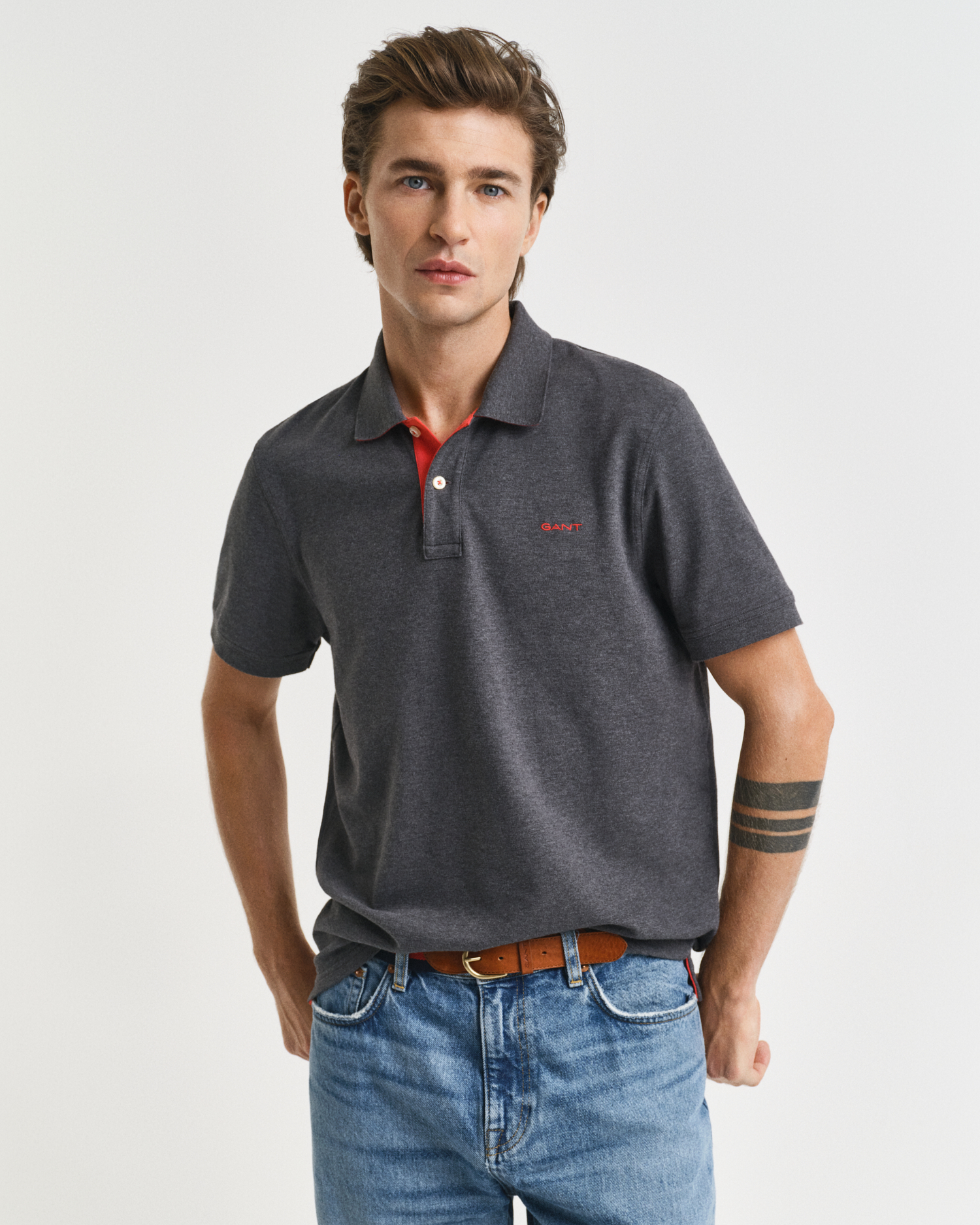 Gant Men's Contrast Piqué Polo Shirt ) Xxxl