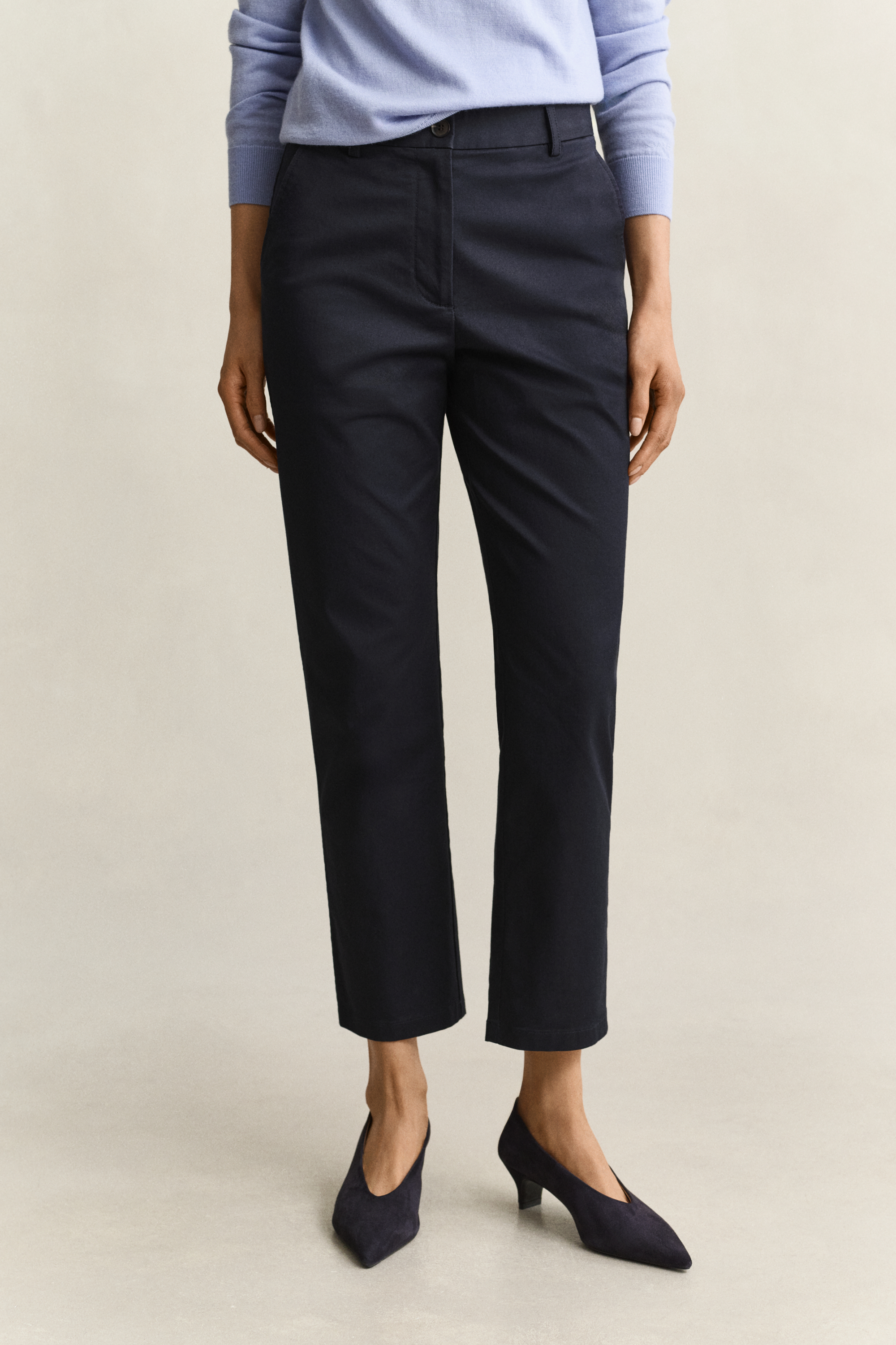 Gant Women's Navy Classic Slim Chinos (34) Evening Blue