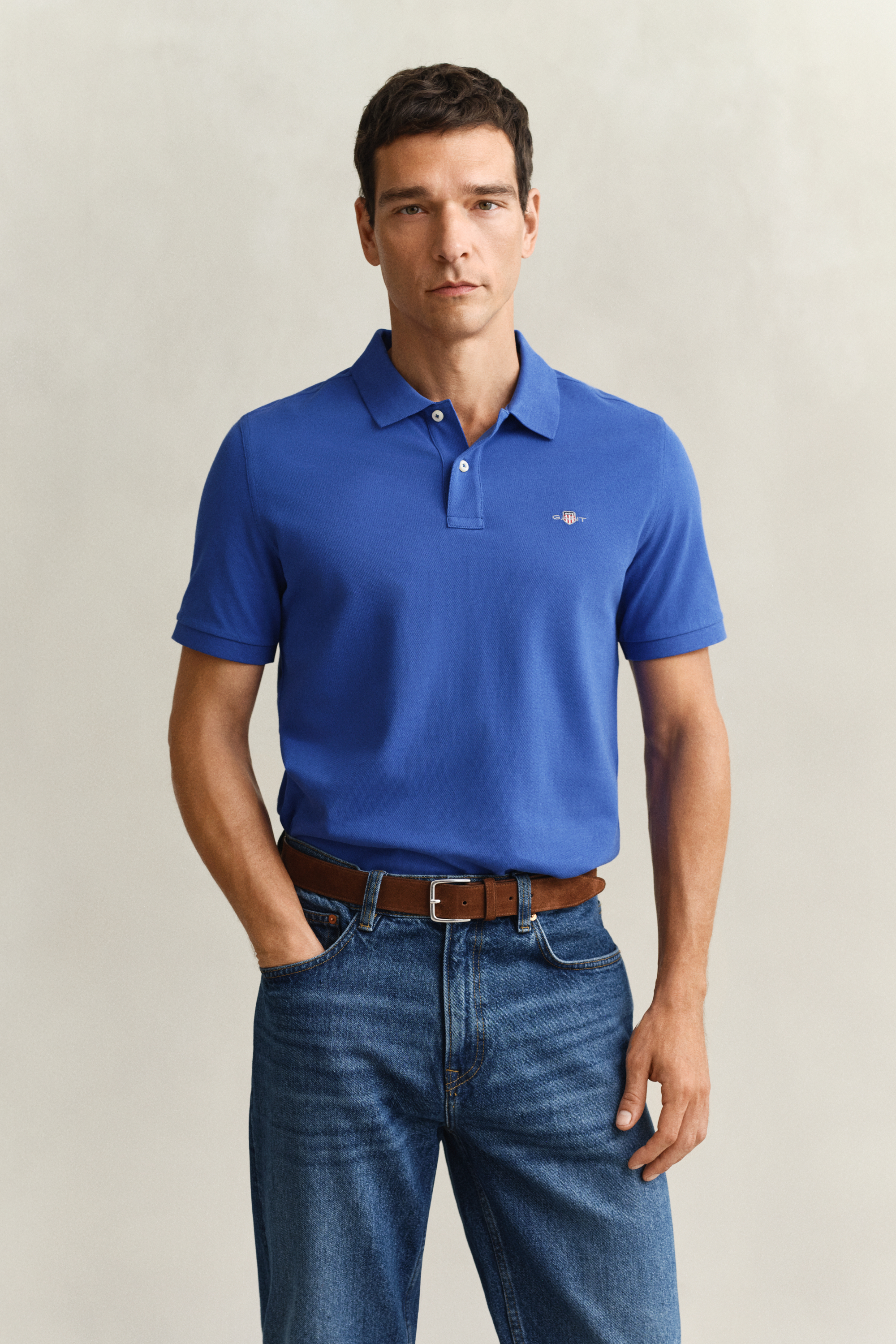 Gant Men's Royal Blue Regular Fit Polo Shirt (S)