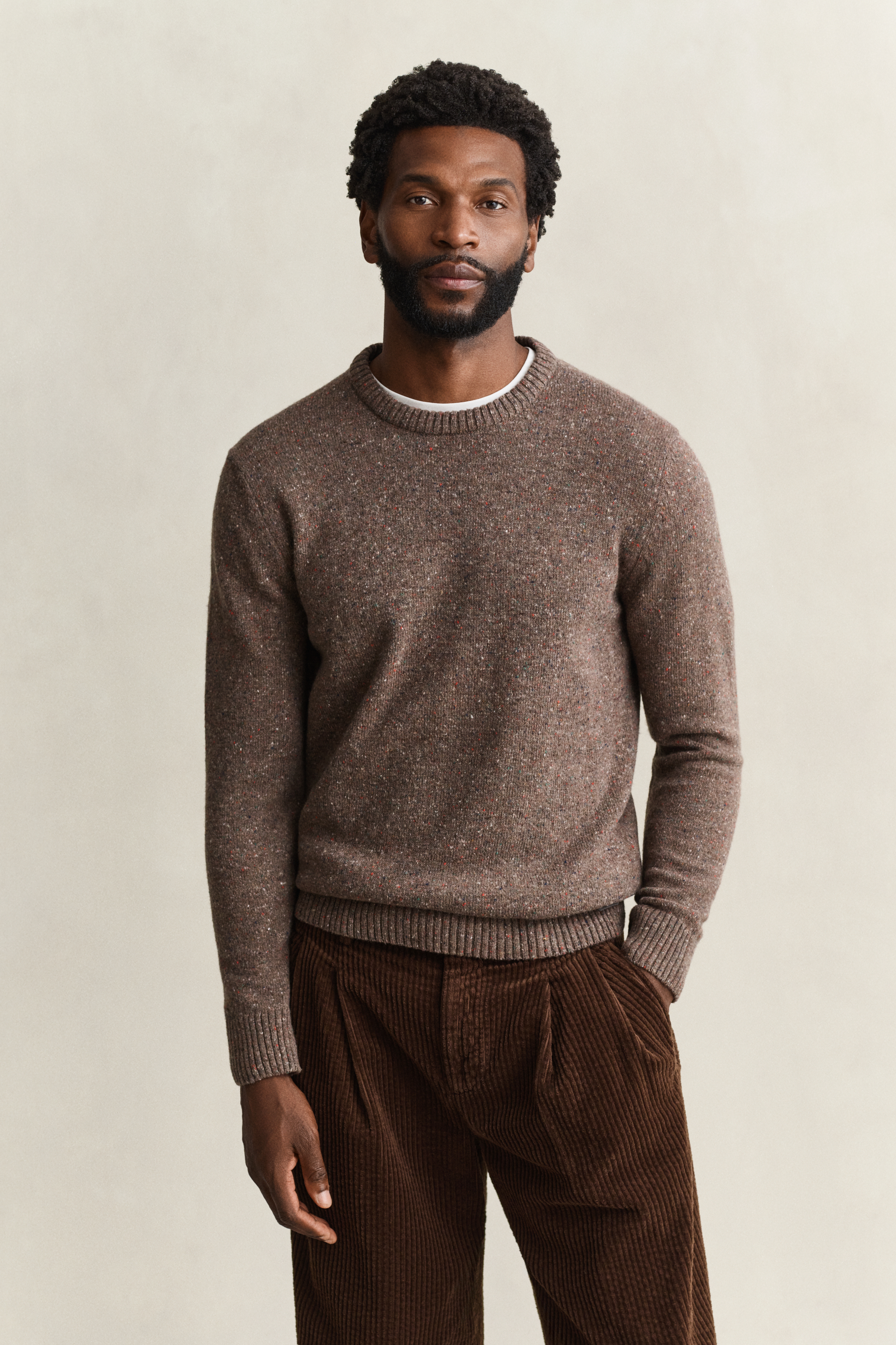 Gant Men's Marron Round Neck Sweater In Wool Blend - Image 2