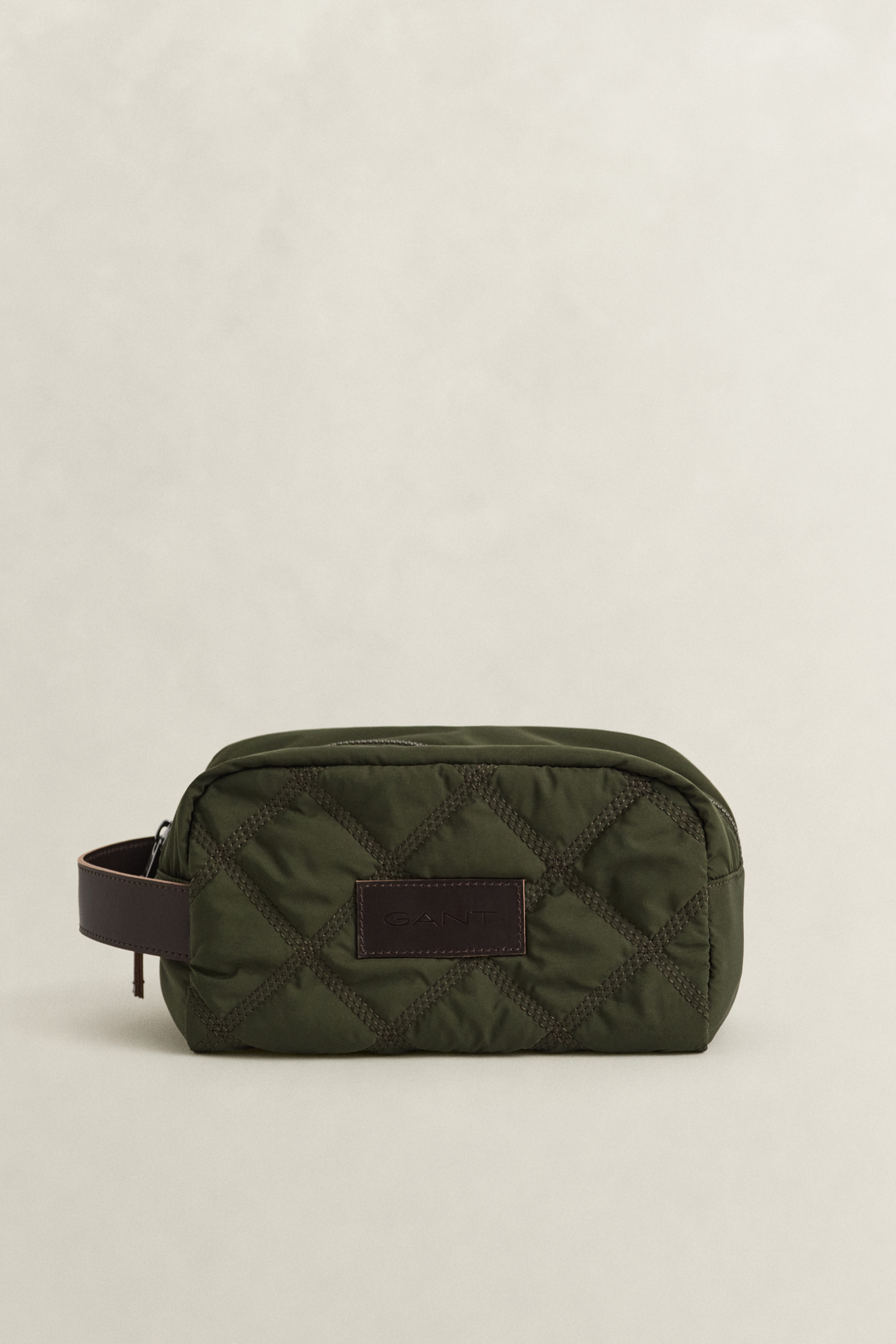 Quilted Toiletry Bag DARK MOSS