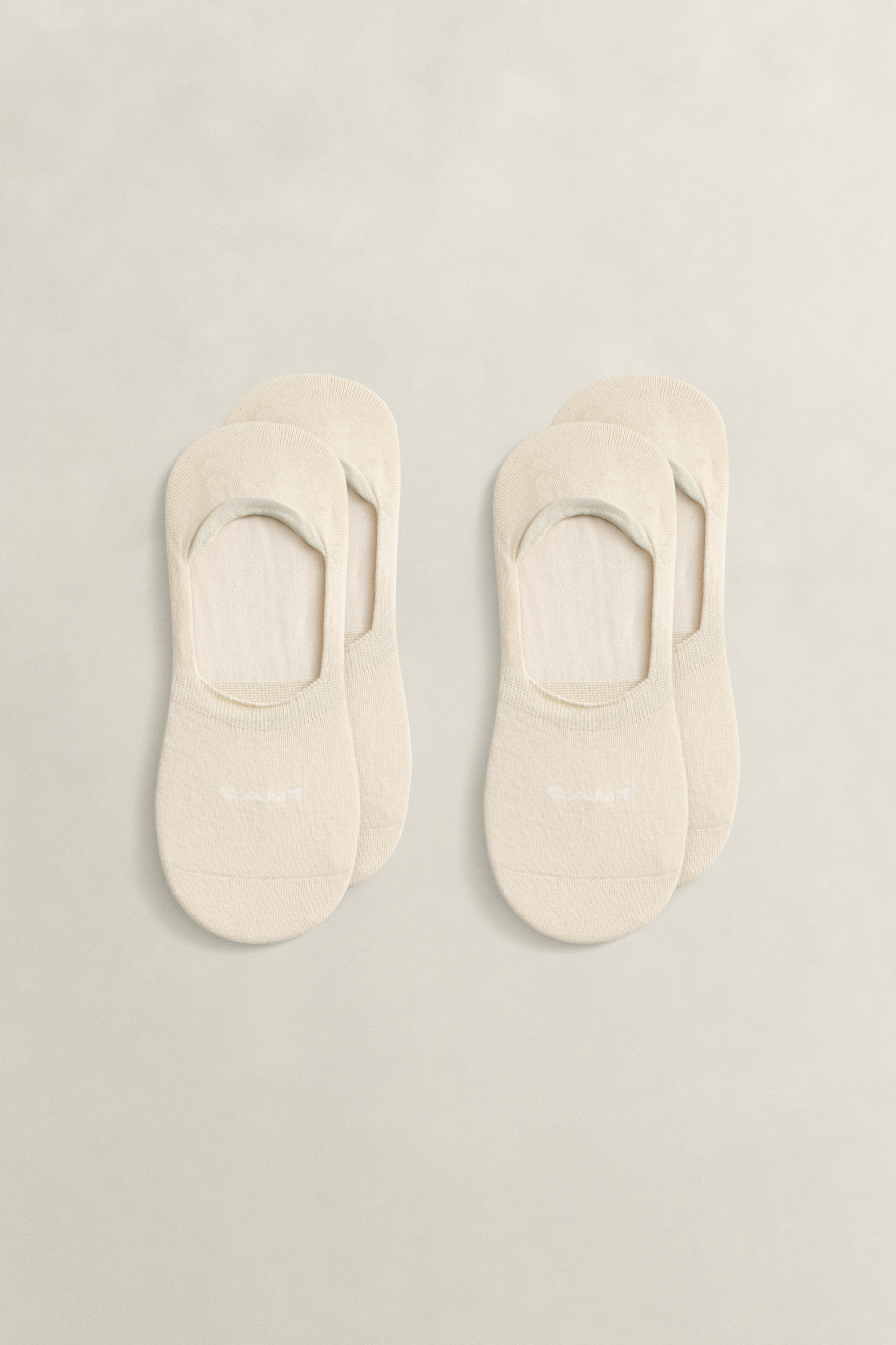 Gant Men's White 2-Pack Invisible Socks (40-42) Ivory
