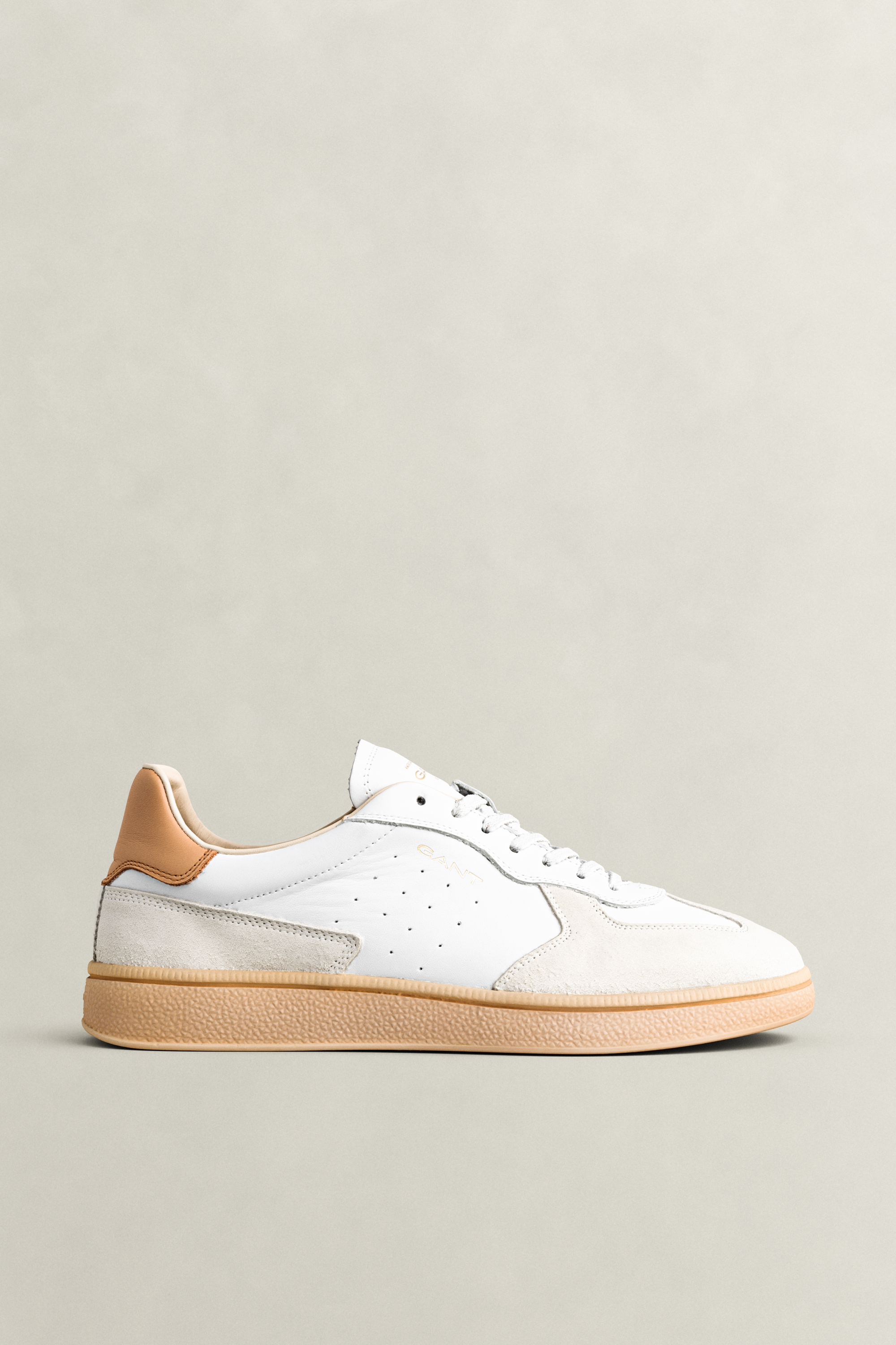 Gant Men's White Cuzmo Leather Suede Sneakers (41)